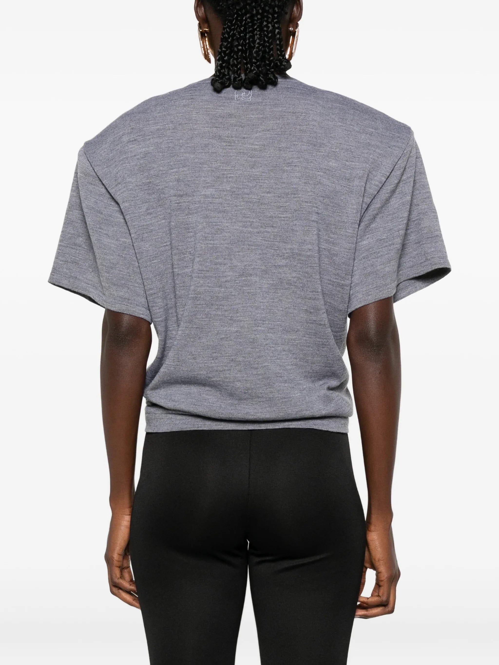 Magda Butrym knotted cropped T - shirt