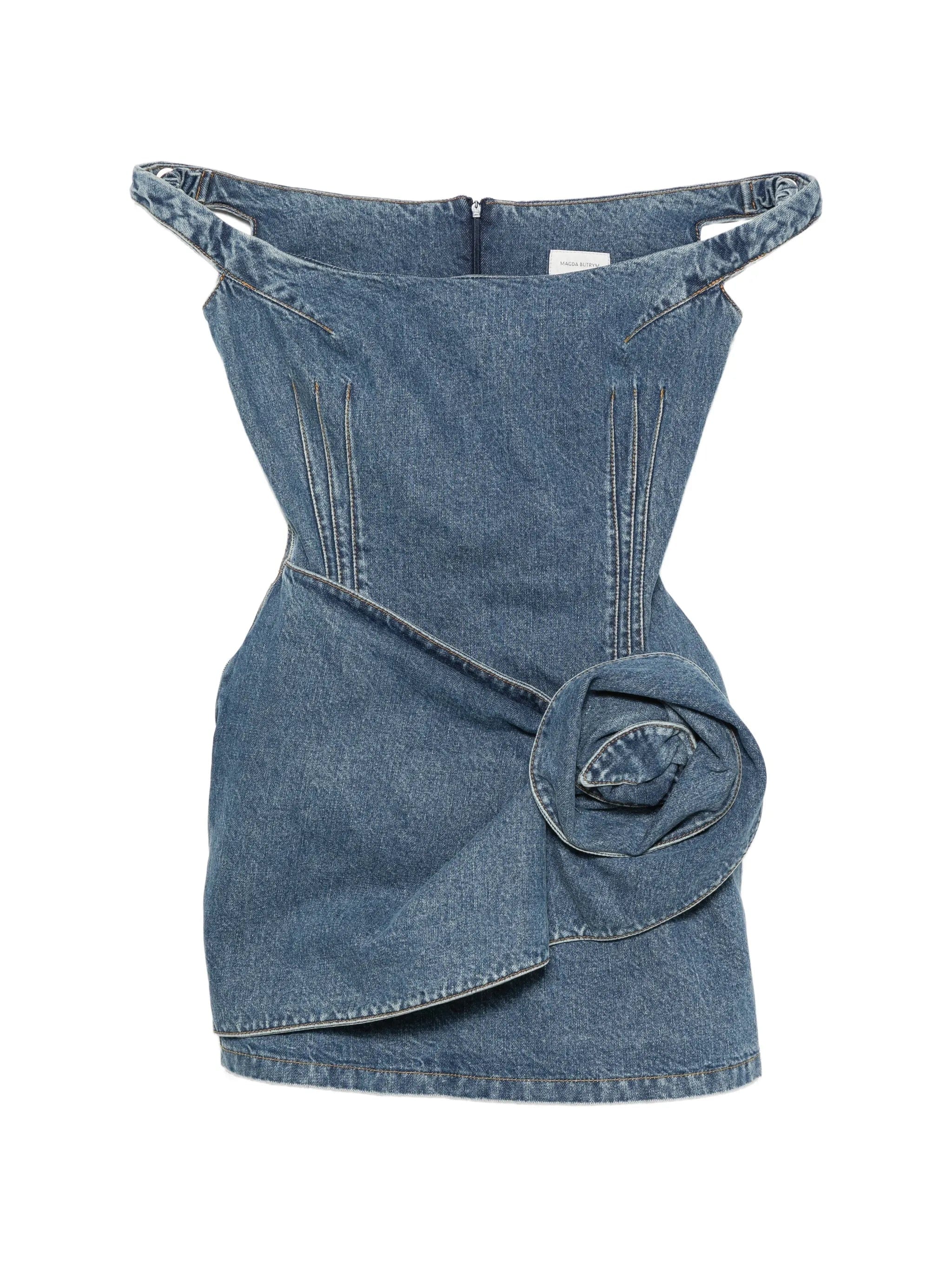 Magda Butrym floral - detail off - the - shoulder mini dress