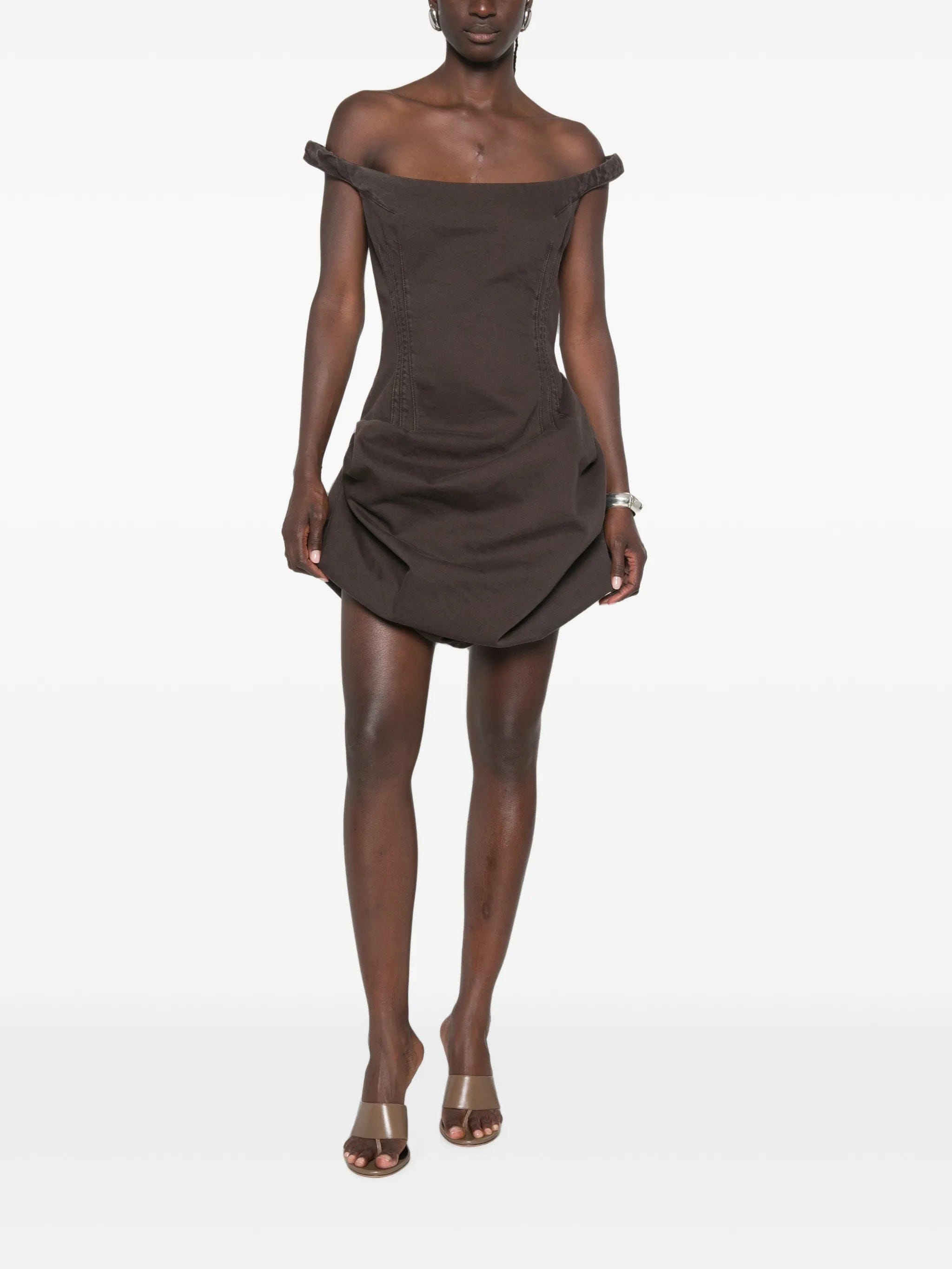 Magda Butrym off - shoulder mini dress