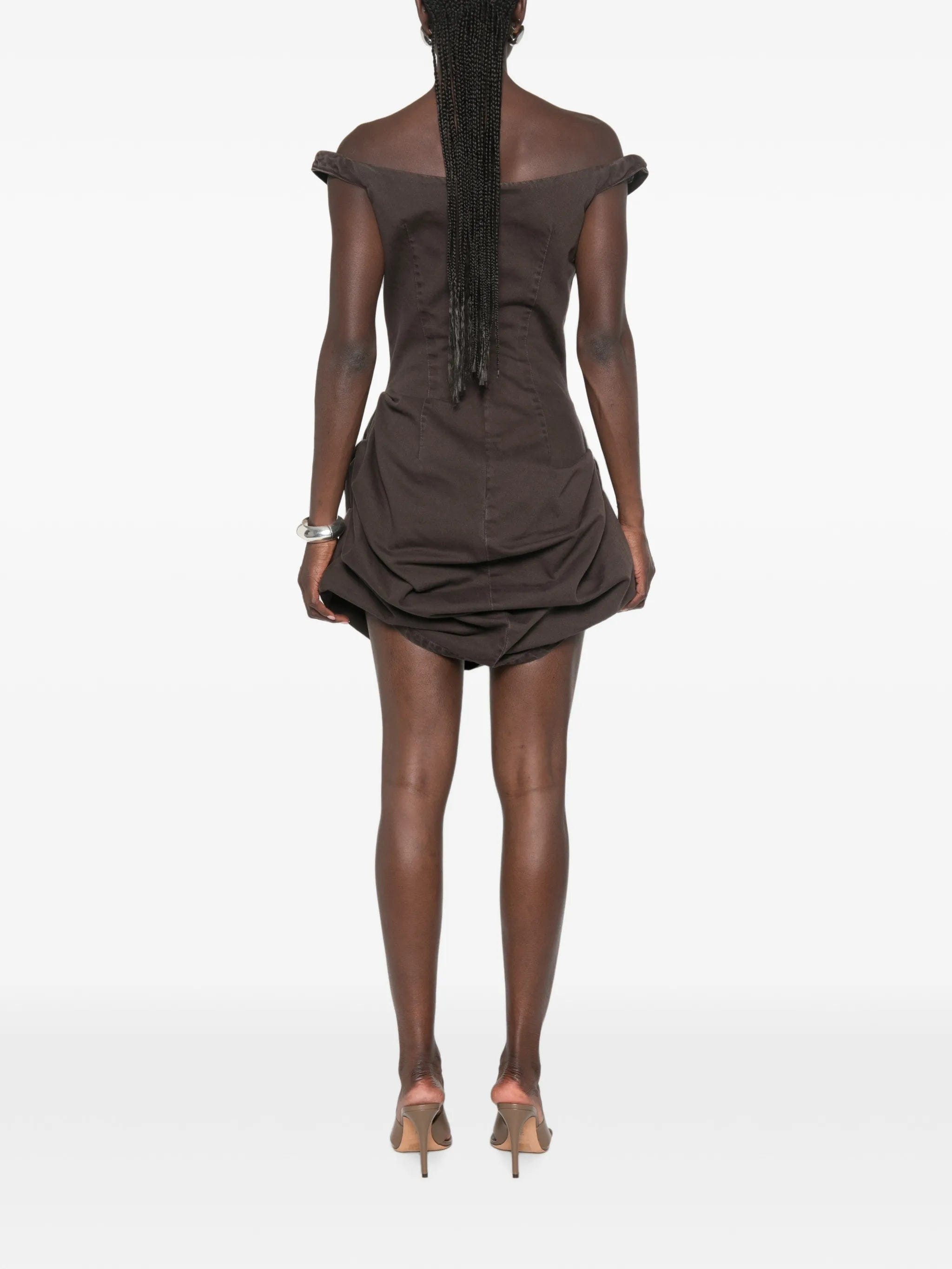 Magda Butrym off - shoulder mini dress