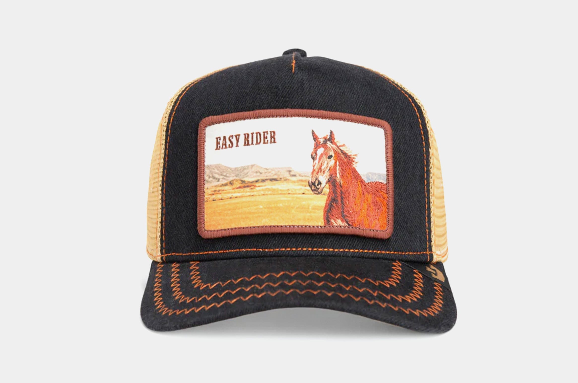 Goorin BROS Easy Rider Trucker Mens Hat (Black/Brown)