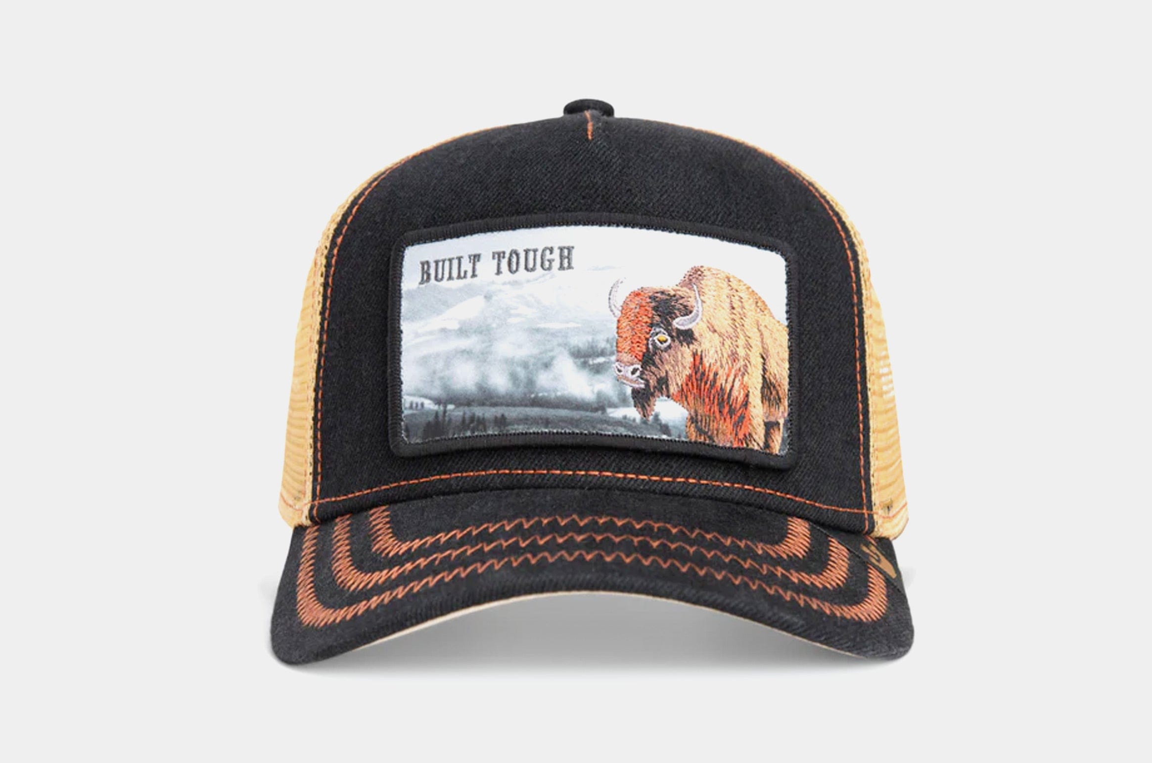 Goorin BROS Built Tough Bison Trucker Mens Hat (Black/Brown)
