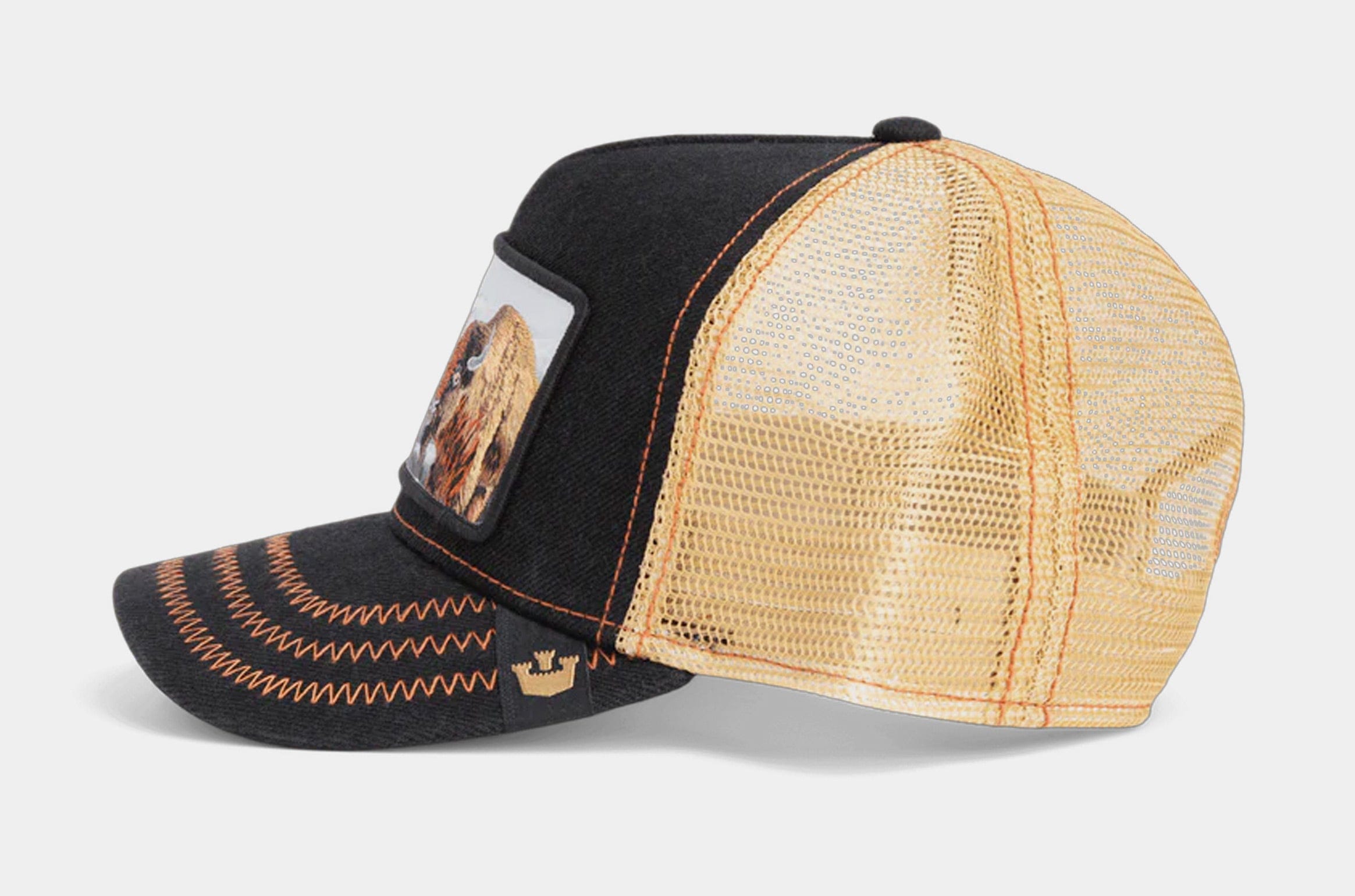Goorin BROS Built Tough Bison Trucker Mens Hat (Black/Brown)