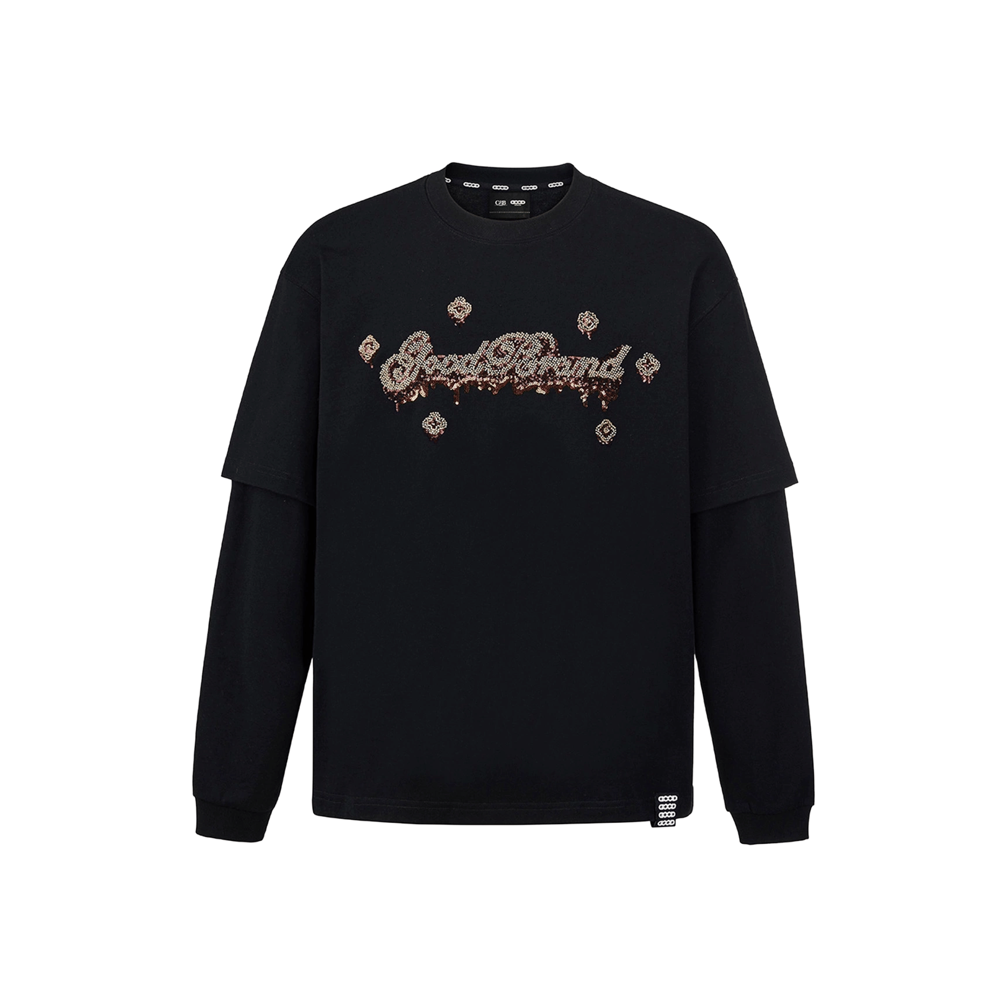 Goodbrand Melting Ice Cream Two - Piece Long Sleeved T-Shirt Black (FW25)