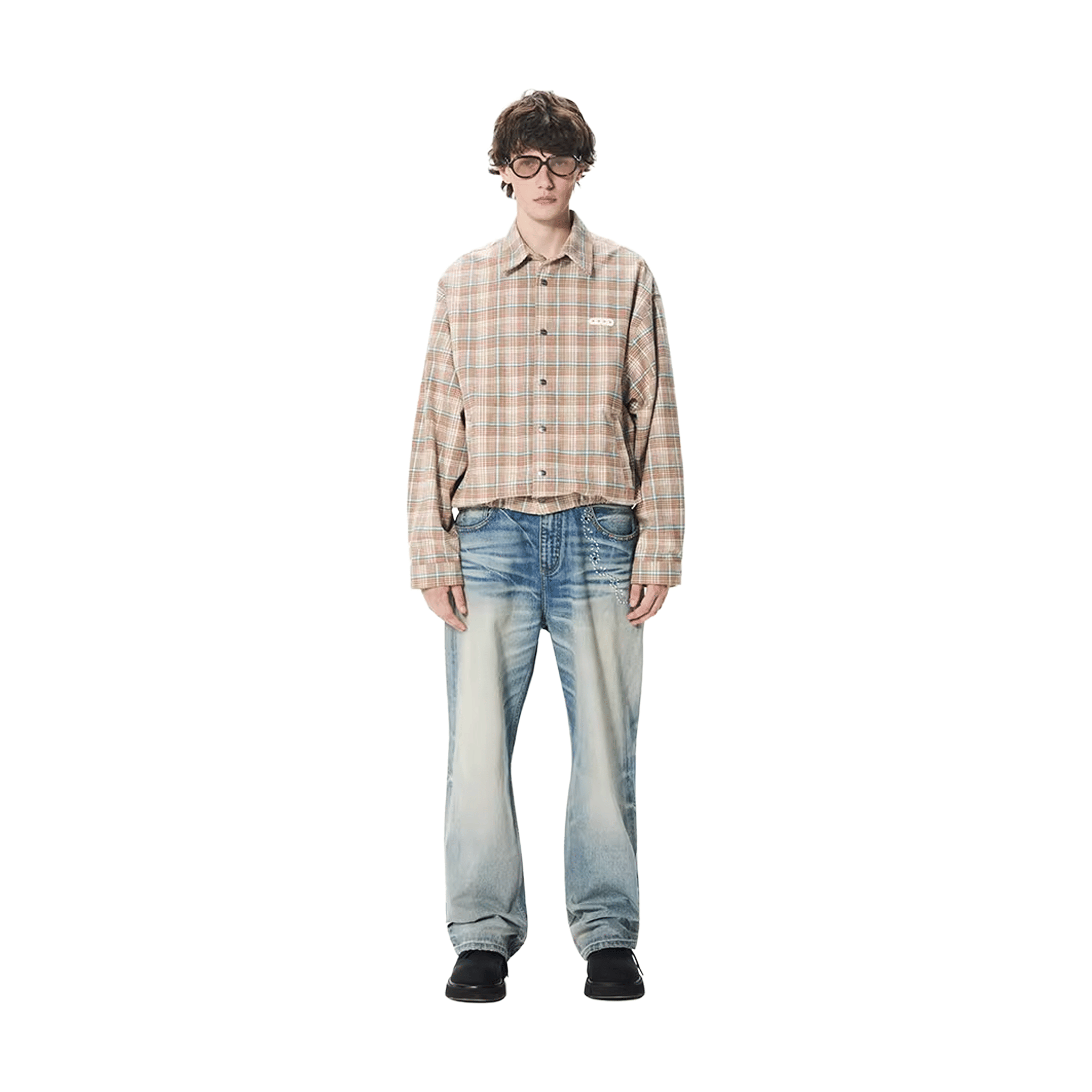 Goodbrand Harrington Long Sleeved Shirt Light Apricot (FW25)