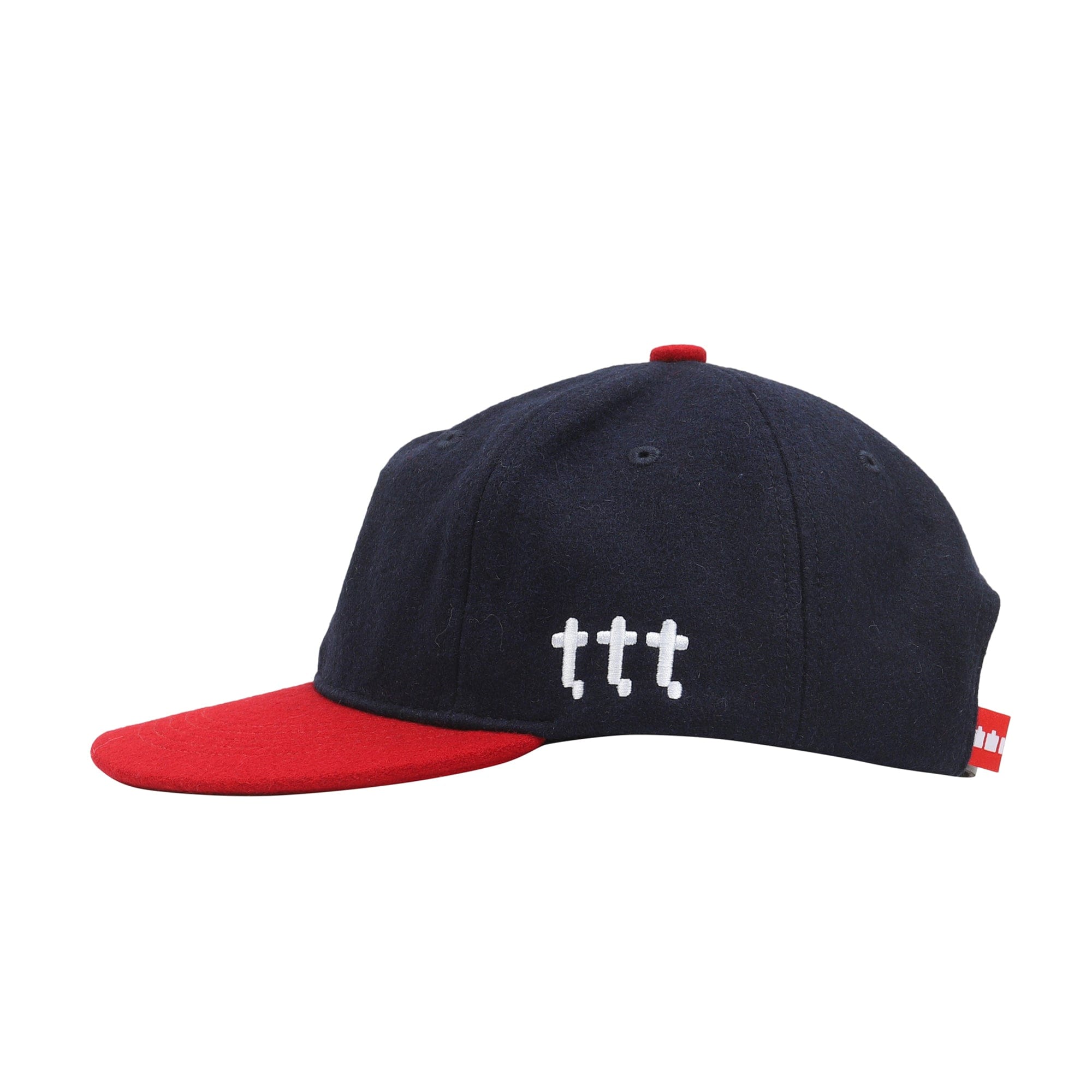The Trilogy Tapes Wool Digi Cat Ball Cap - Navy/Red