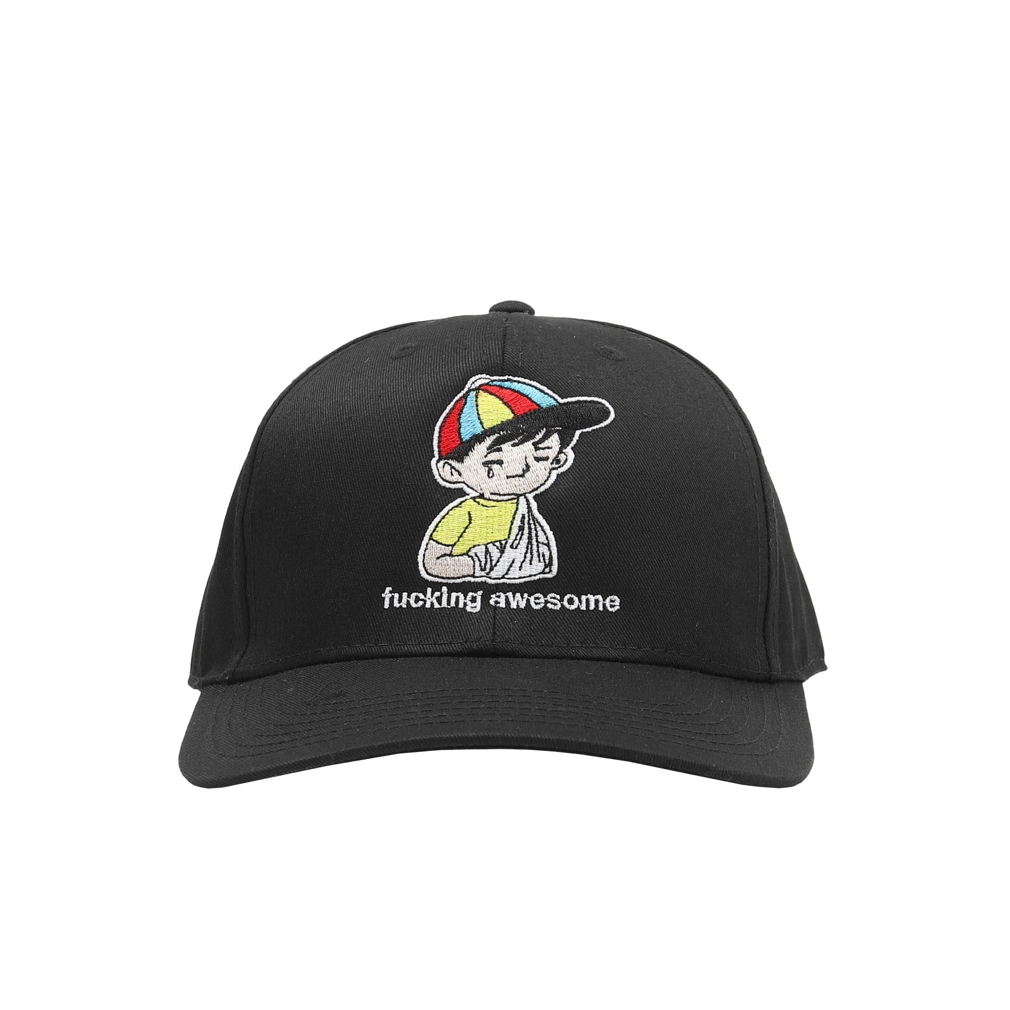 Fucking Awesome Embroidered Wanto Kid 6 - Panel Hat - Black