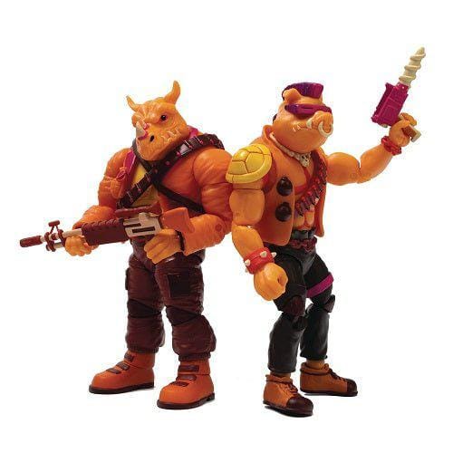 The Loyal Subjects SDCC 2022 BST AXN Teenage Mutant Ninja Turtles Arcade Bebop and Rocksteady 5 - Inch Action Figures PX
