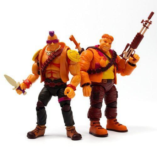 The Loyal Subjects SDCC 2022 BST AXN Teenage Mutant Ninja Turtles Arcade Bebop and Rocksteady 5 - Inch Action Figures PX
