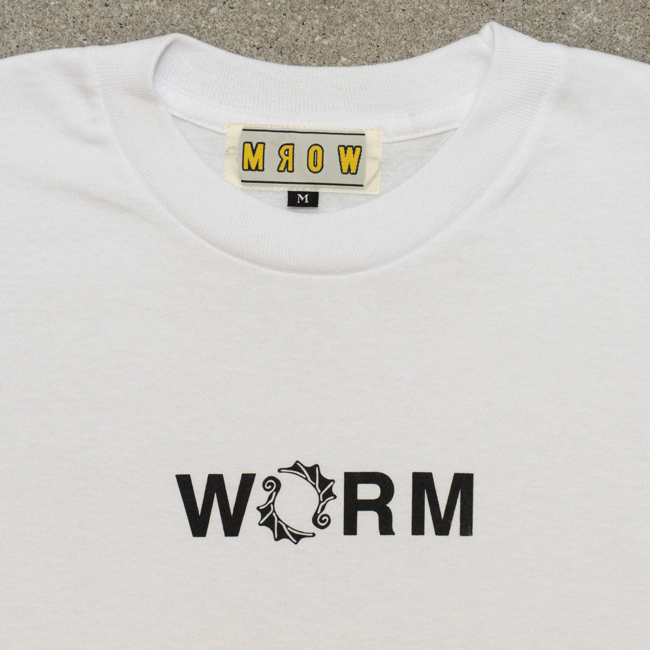 WHITE* WORM T - shirt Small Logo White