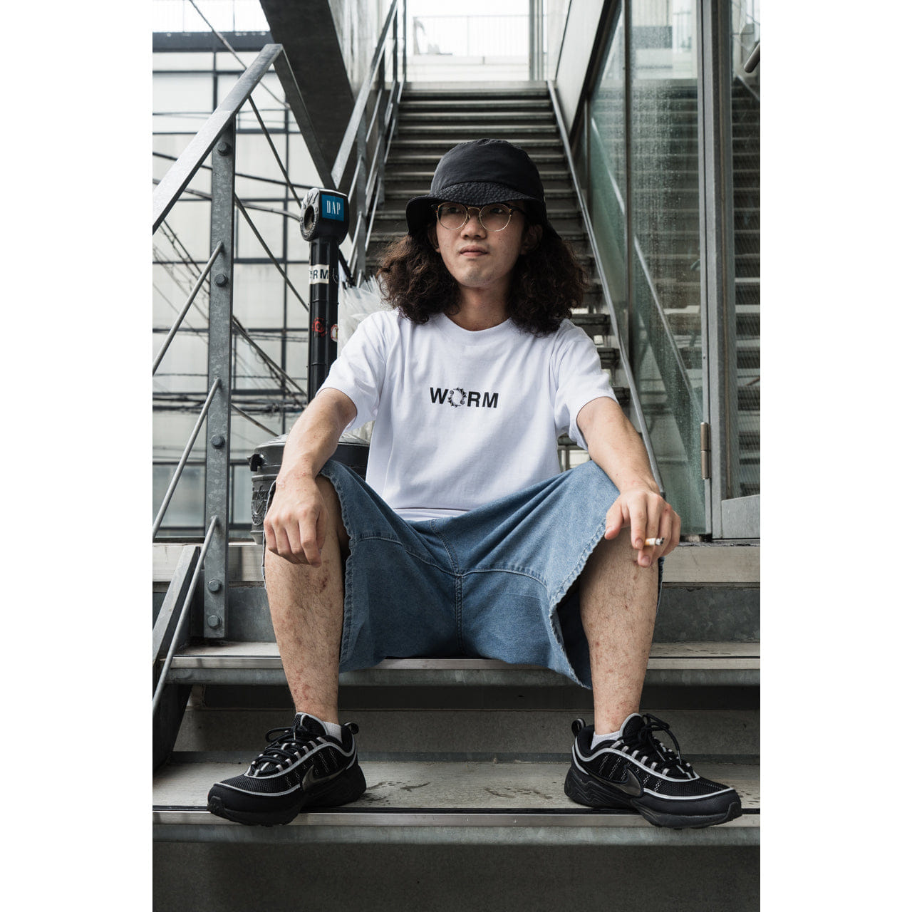 WHITE* WORM T - shirt Small Logo White