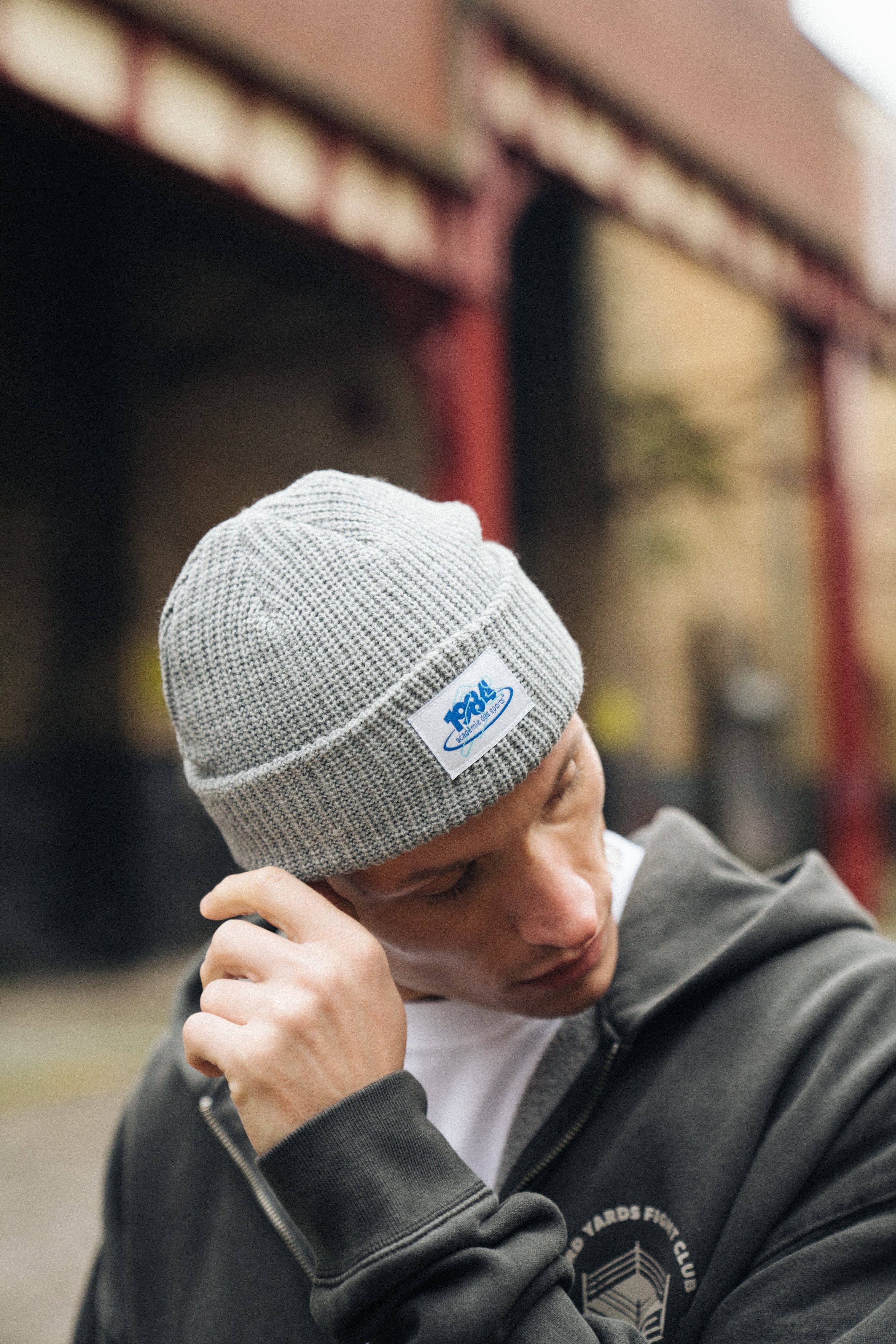 Vice 84 1984 Ribbed Beanie - Light Grey