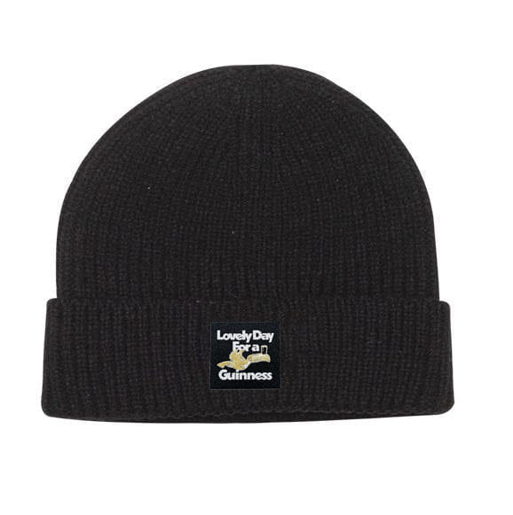 Guinness x UN:IK Ribbed Beanie - Black