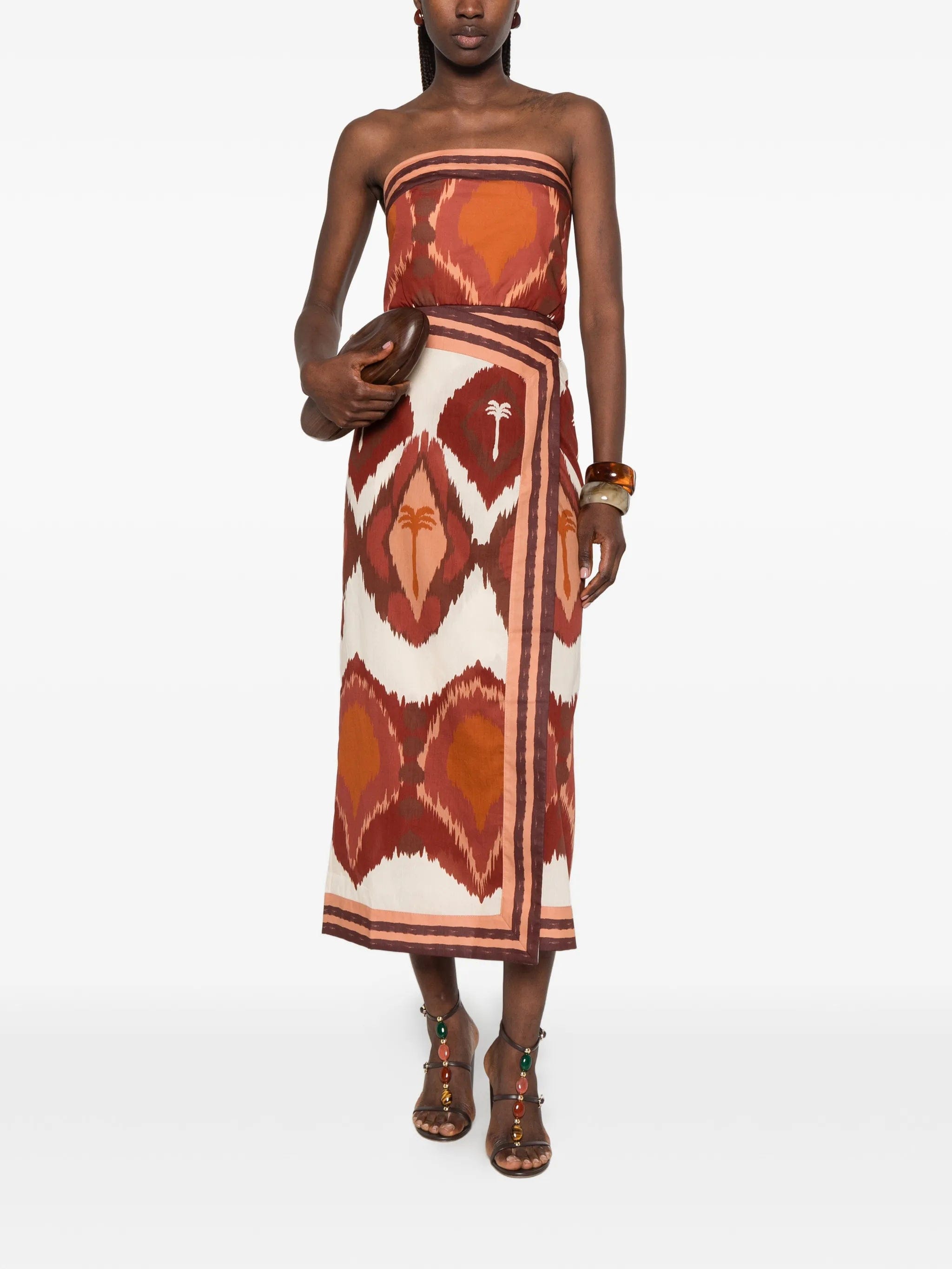Johanna Ortiz Anciente Peru strapless maxi dress