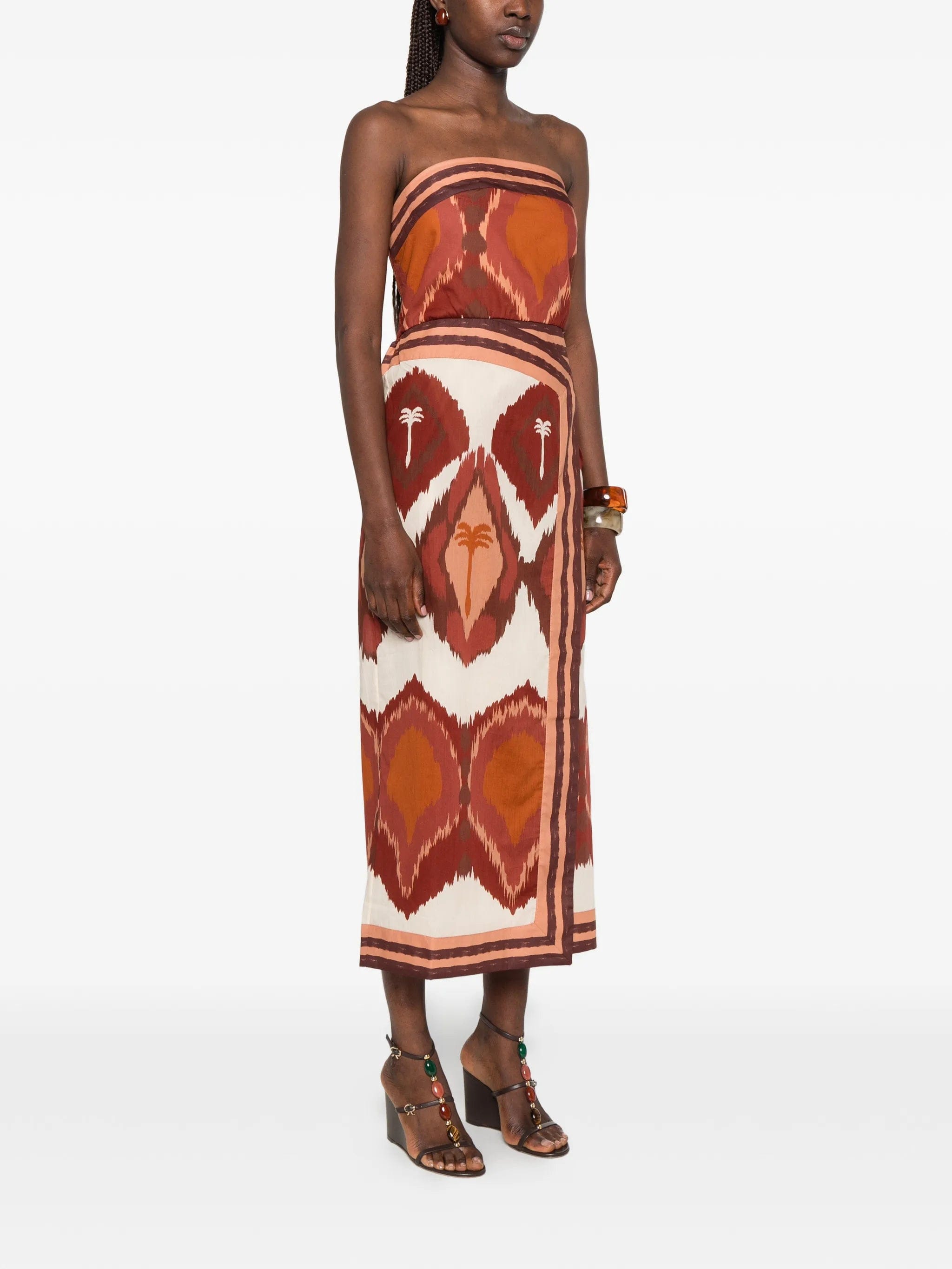 Johanna Ortiz Anciente Peru strapless maxi dress