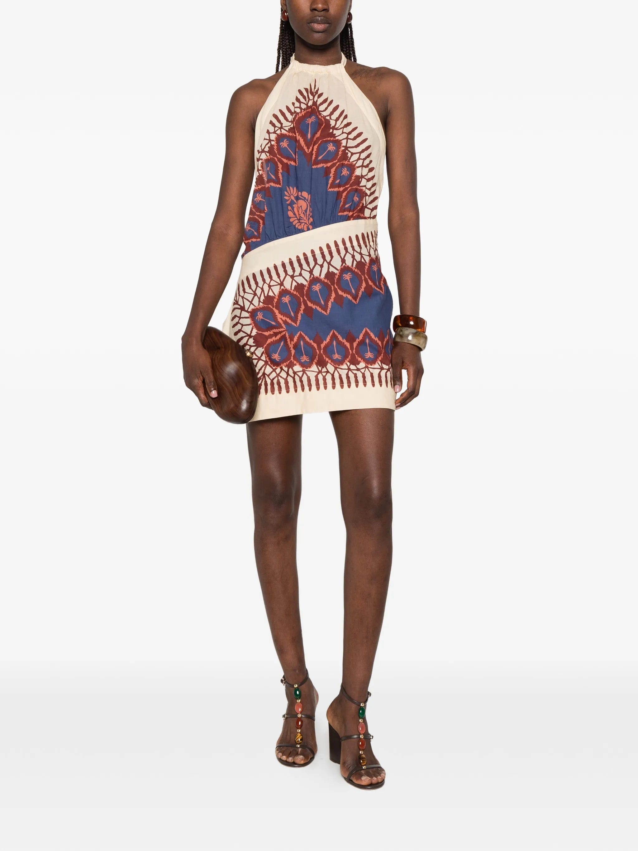 Johanna Ortiz Salt Dreamer halterneck mini dress