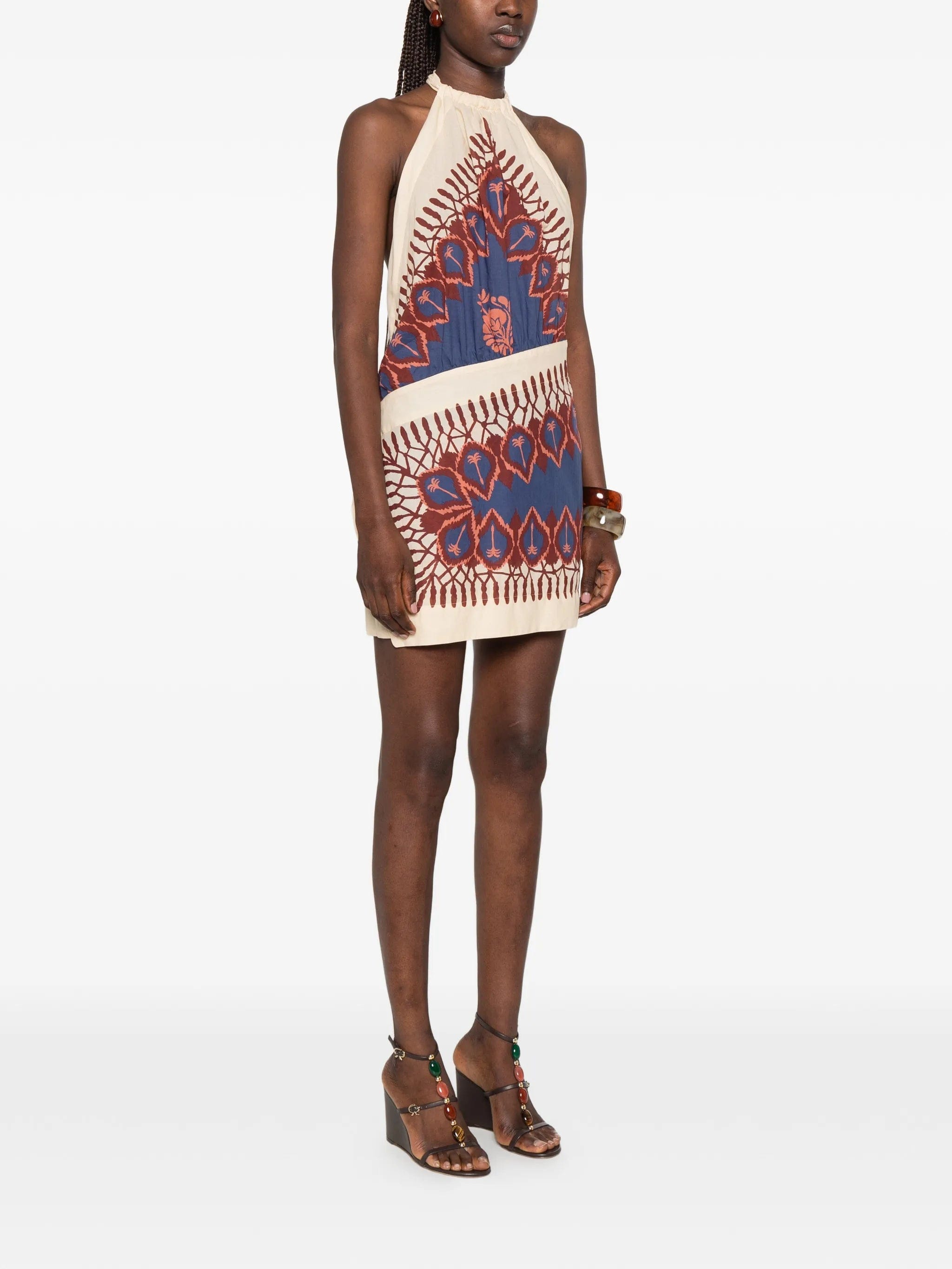 Johanna Ortiz Salt Dreamer halterneck mini dress