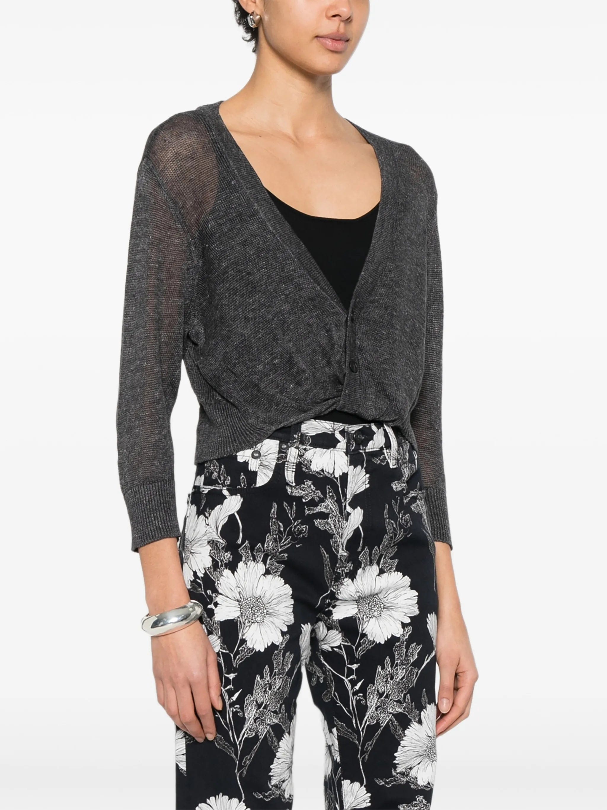 R13 twisted - front knit cardigan
