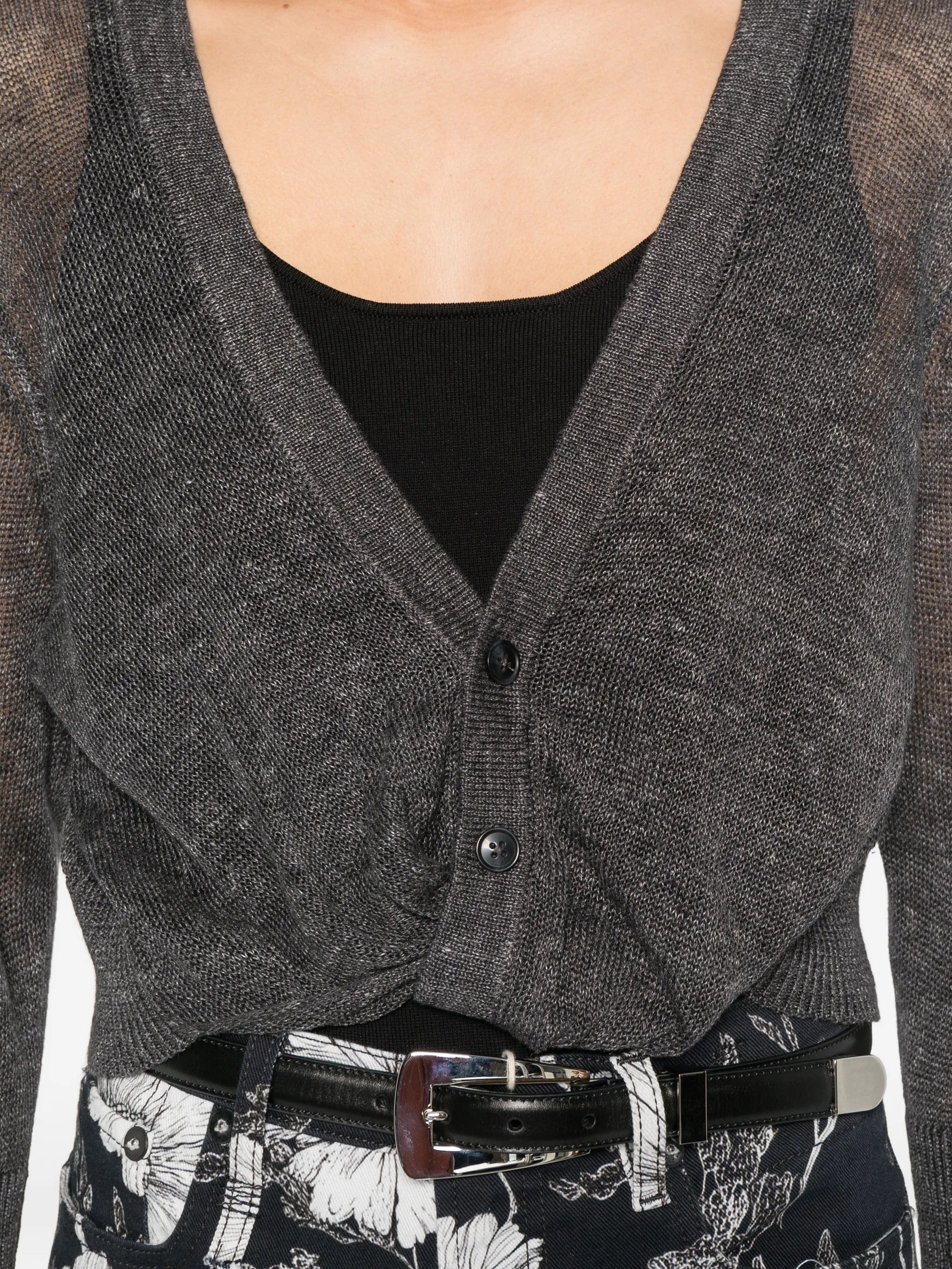 R13 twisted - front knit cardigan