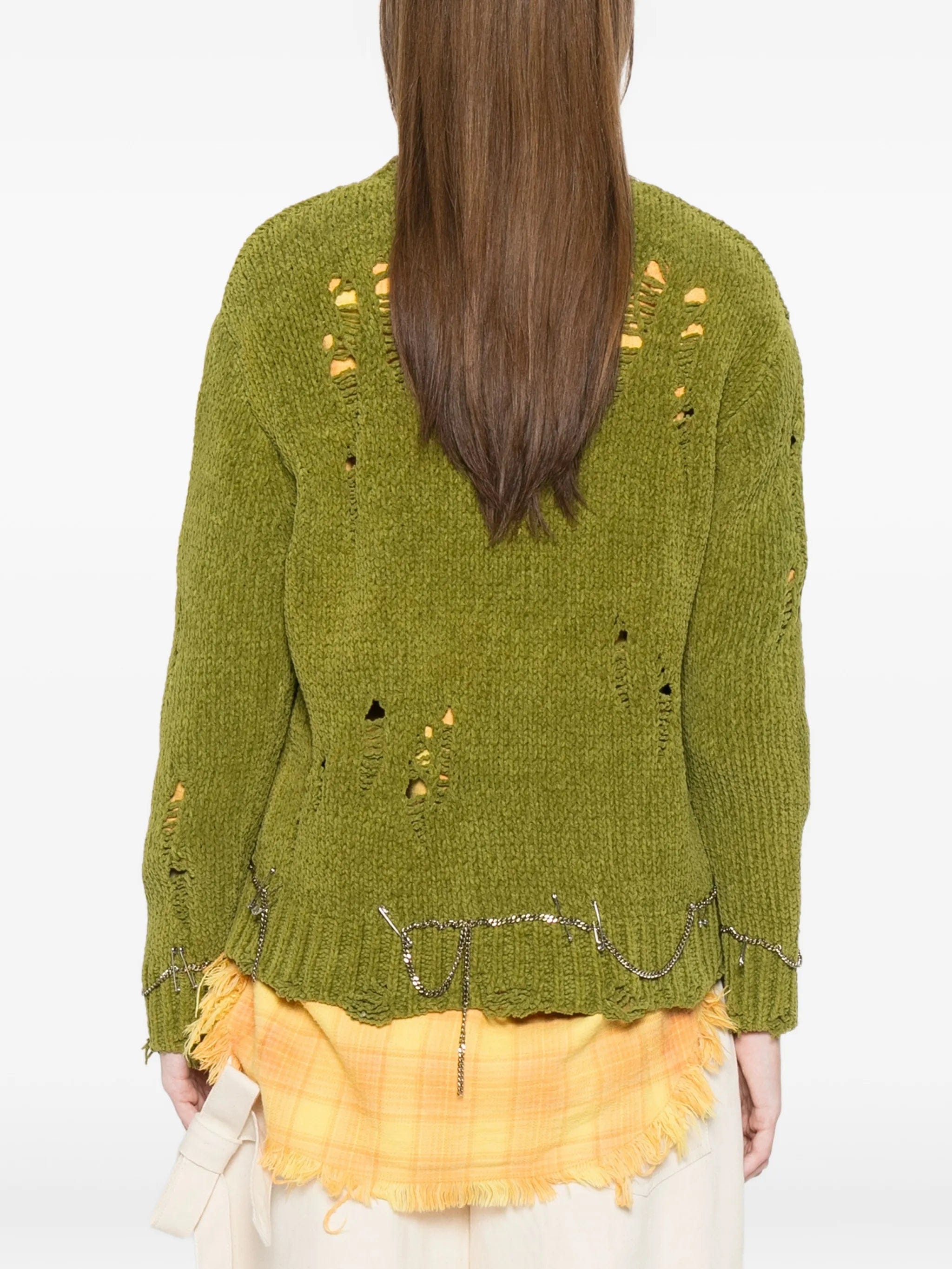 R13 pins chains cardigan