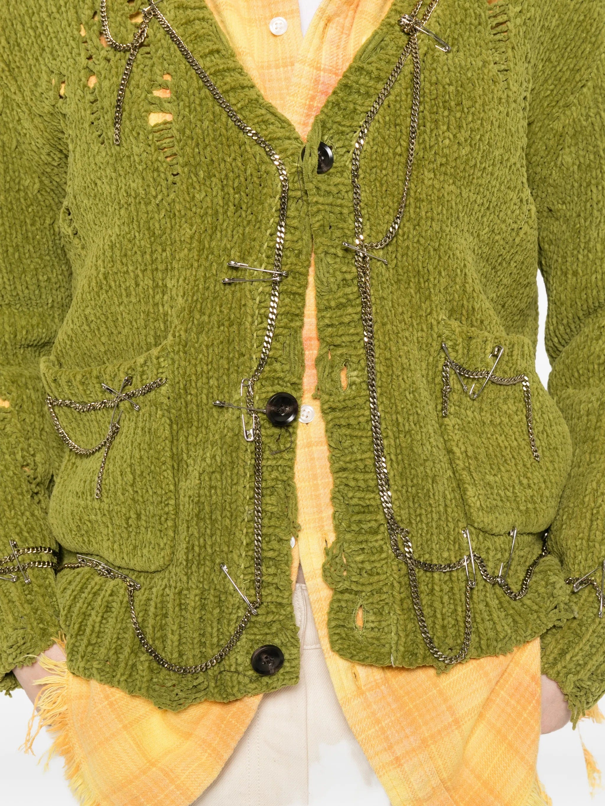 R13 pins chains cardigan