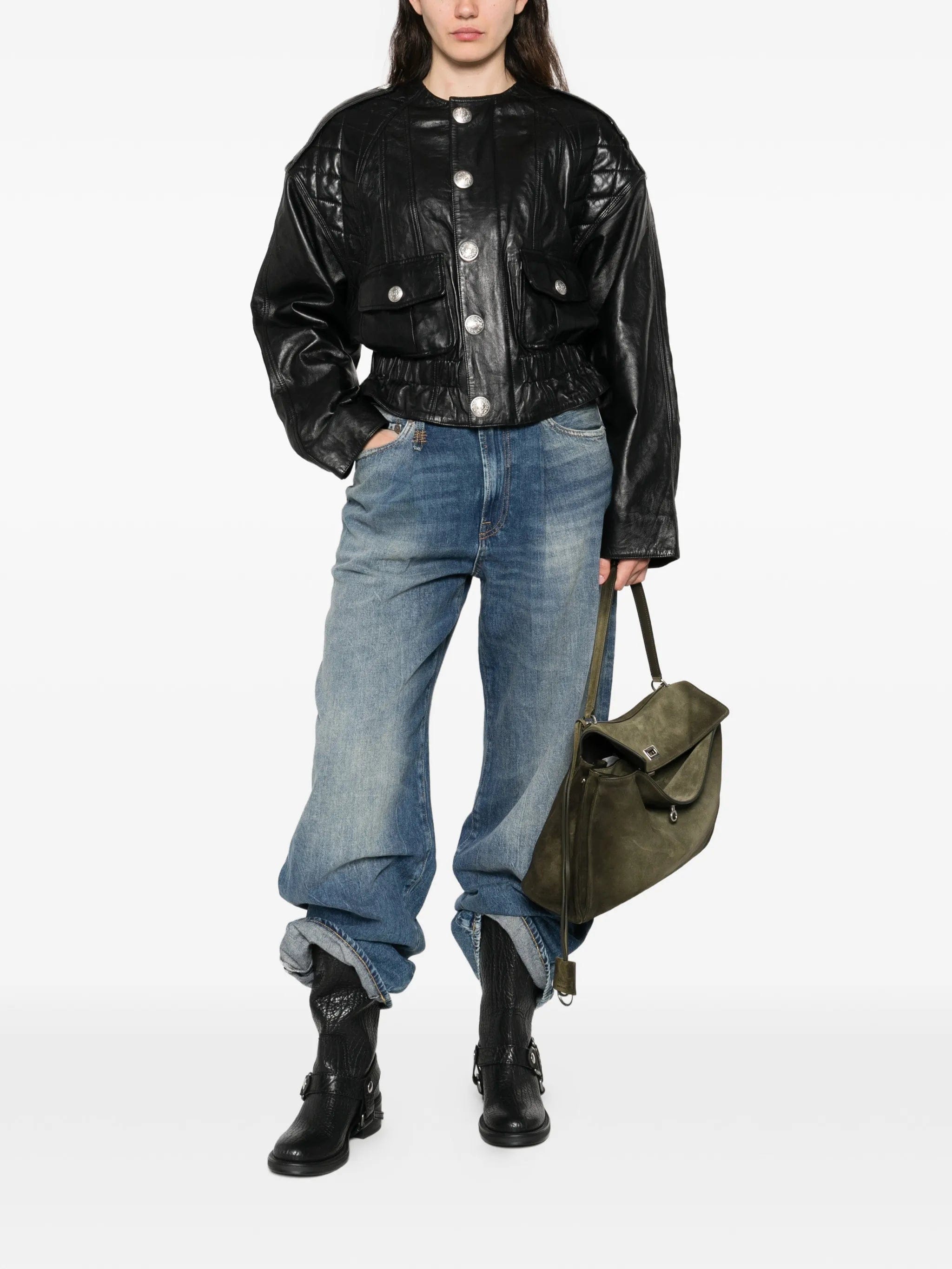 R13 wide leg damon jeans