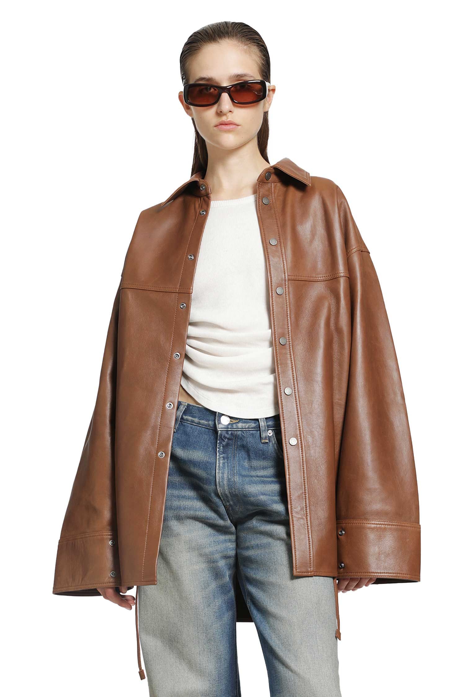 Haikure Victoria Silky Leather Shirt