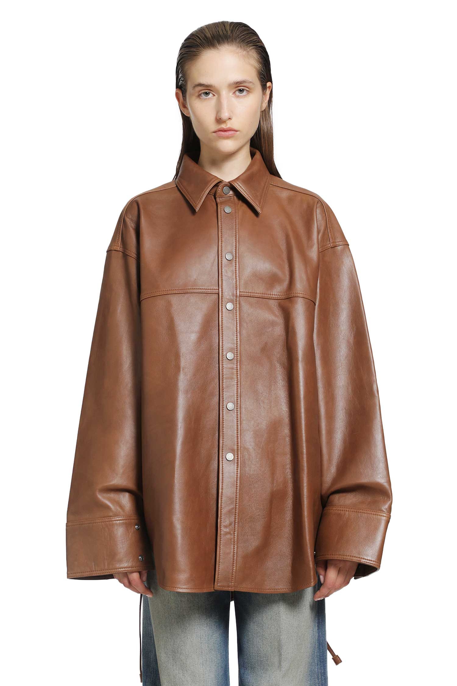 Haikure Victoria Silky Leather Shirt