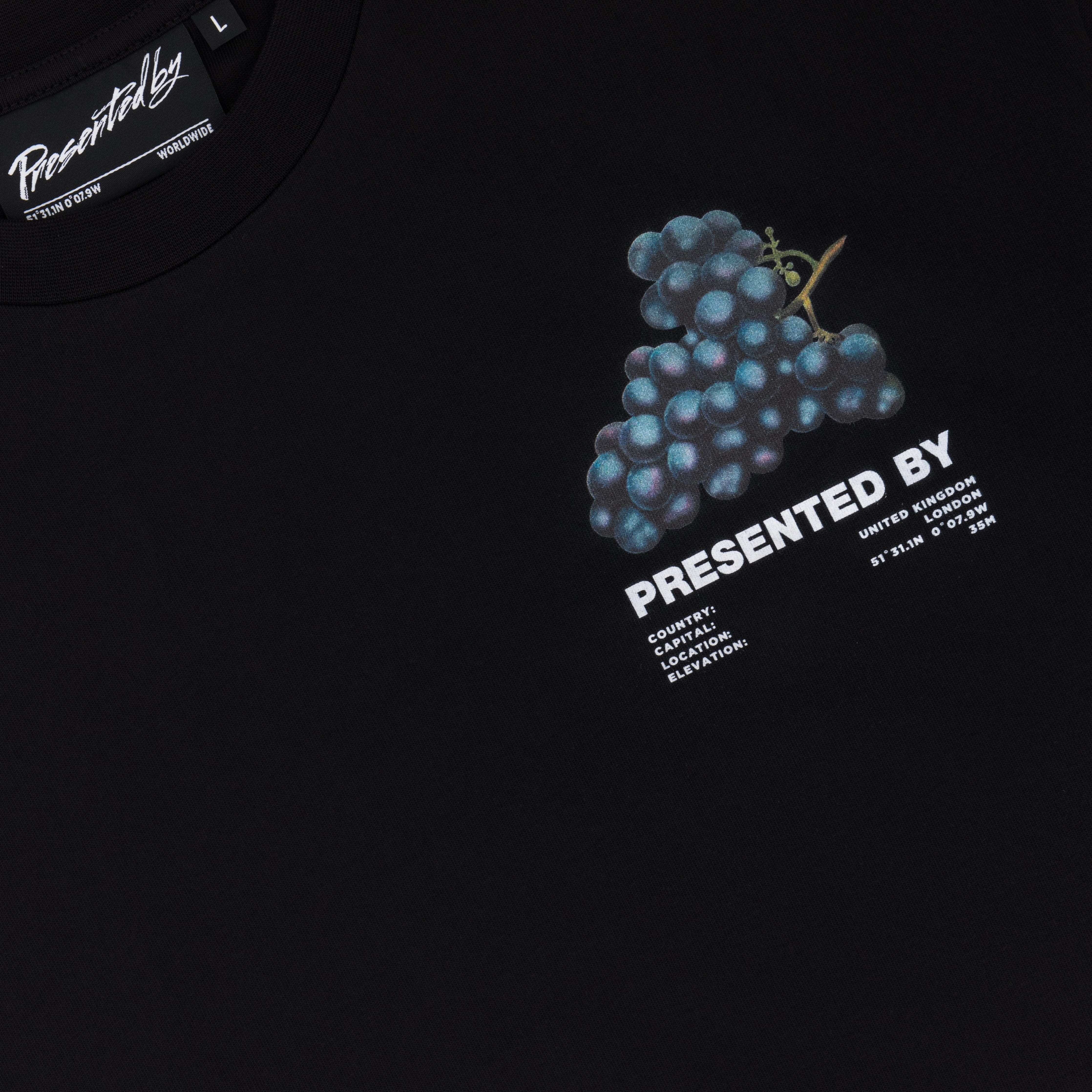 Presentedbyglobal Grapevine T - Shirt - Black