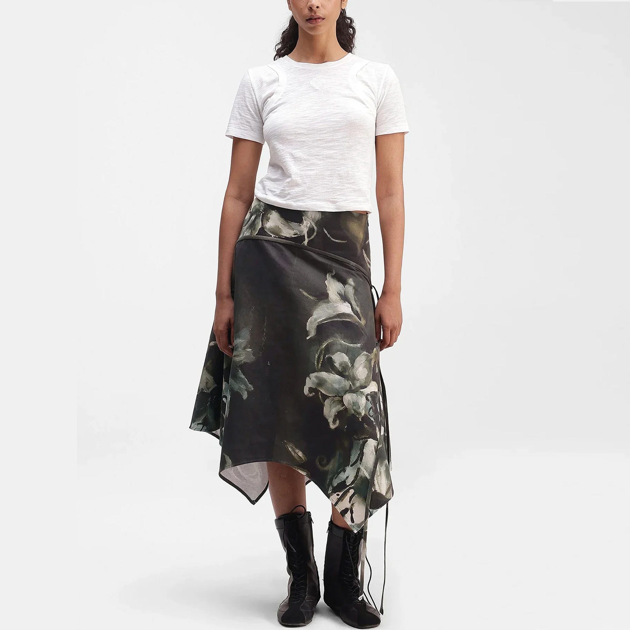 Almost Gods Lillies Panelled Skirt
