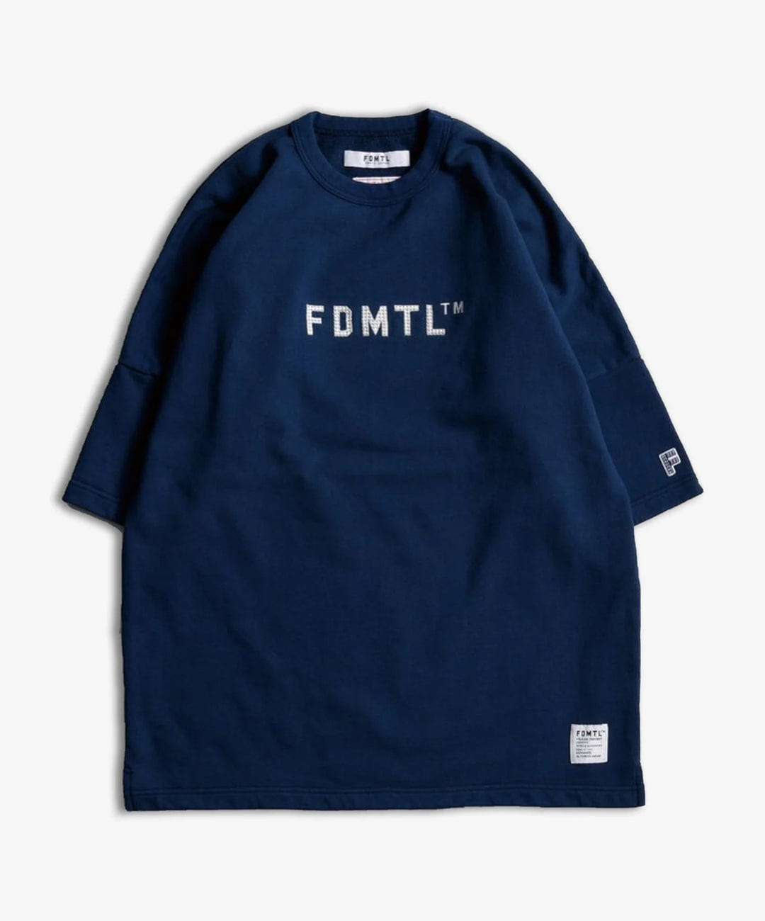 FDMTL | EMBROIDERY LOGO SWEAT T-Shirt { BLUE