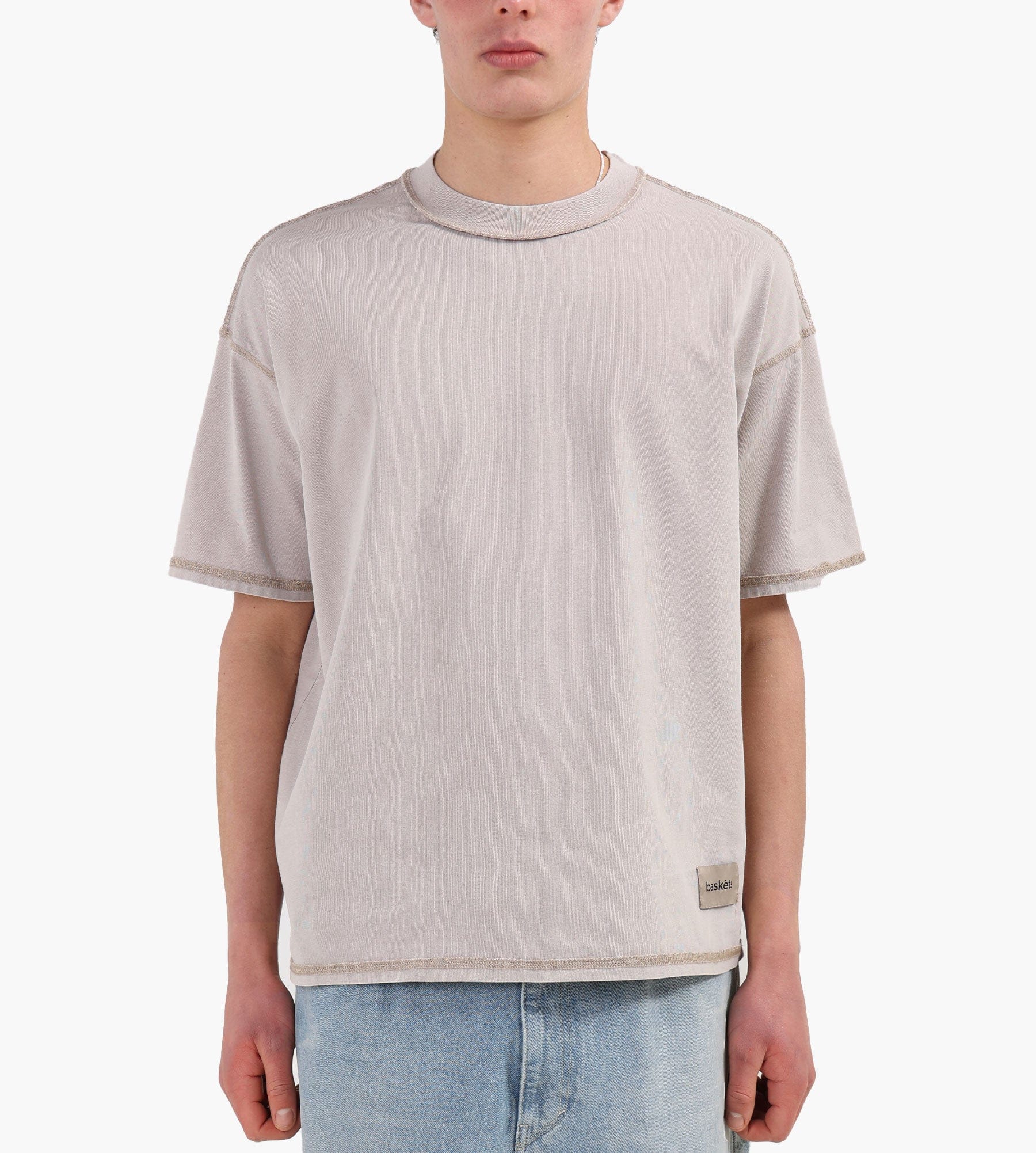 Sand Baskèts Reversed Garment Dye T-Shirt Sand