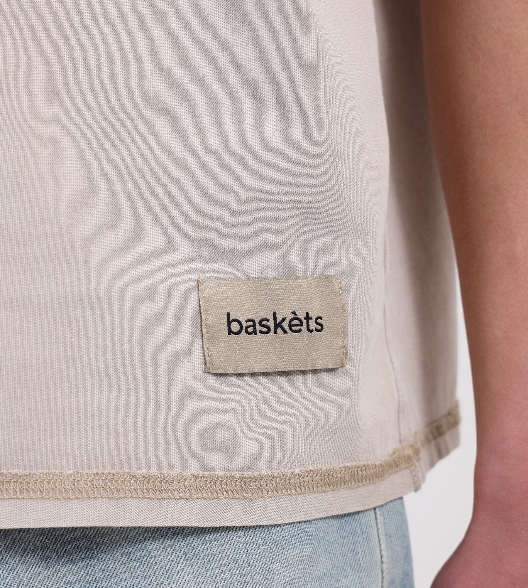 Sand Baskèts Reversed Garment Dye T-Shirt Sand