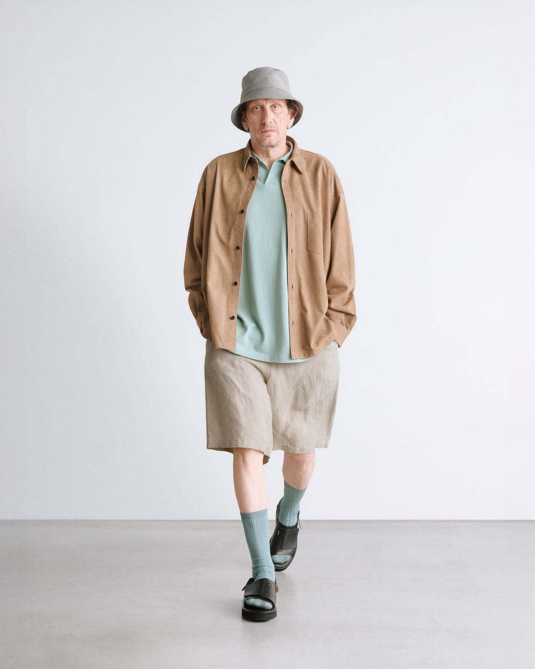 Back - SALE - Linen Cupro Back Satin Bucket Hat