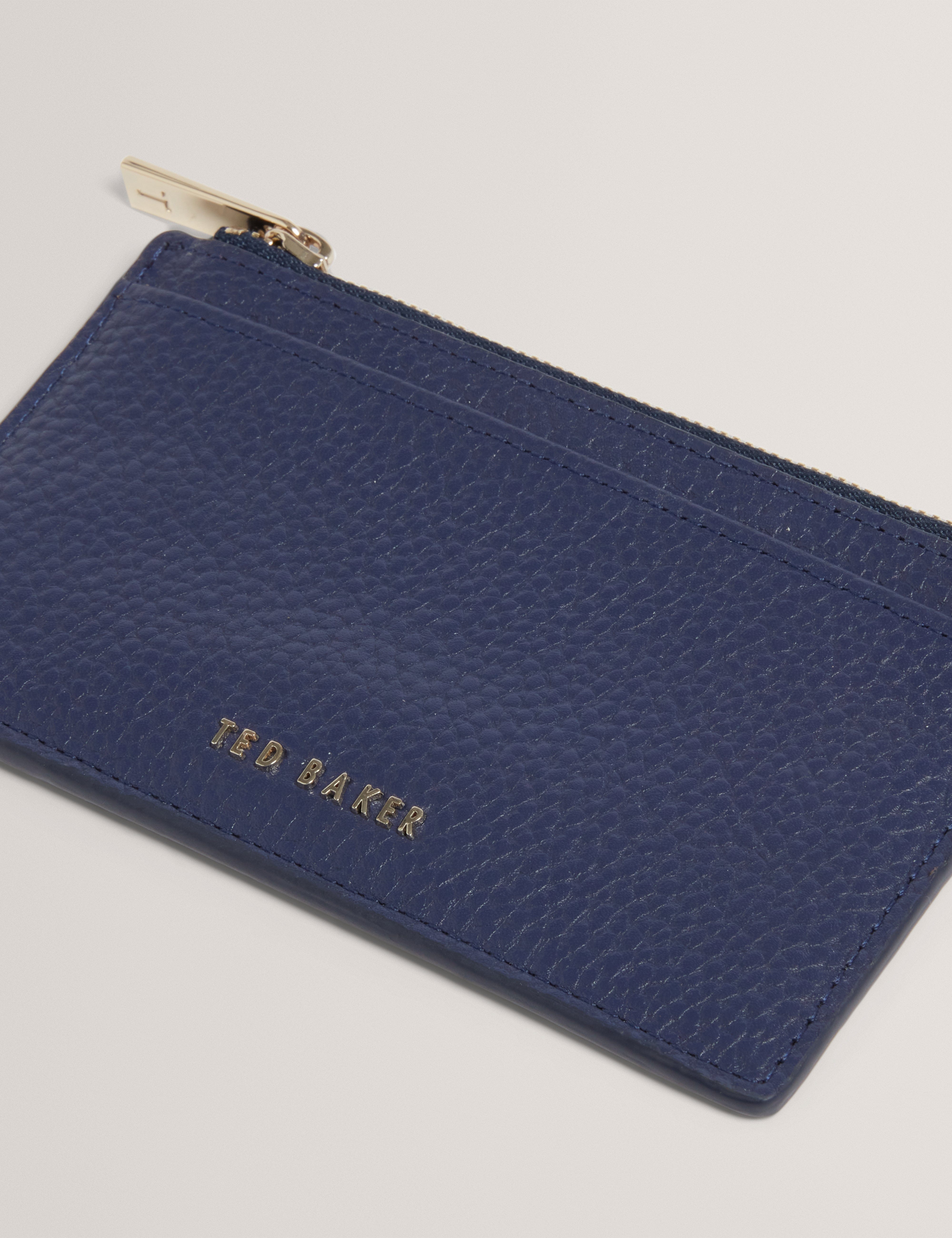 Blue Briell Zip Card Holder Dk - Blue