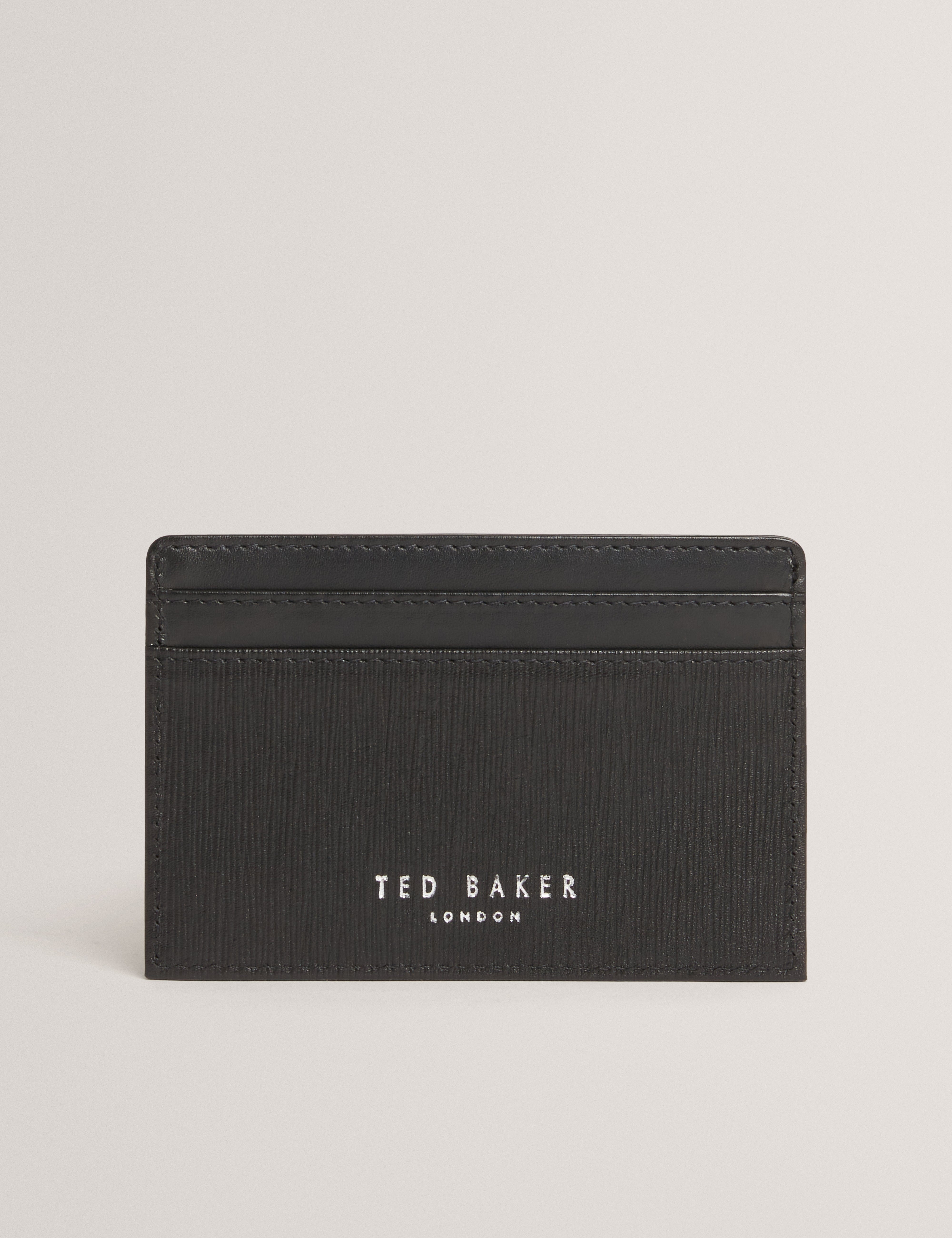 BARK Barnell Bark Texture Leather Keyring Cardholder Black