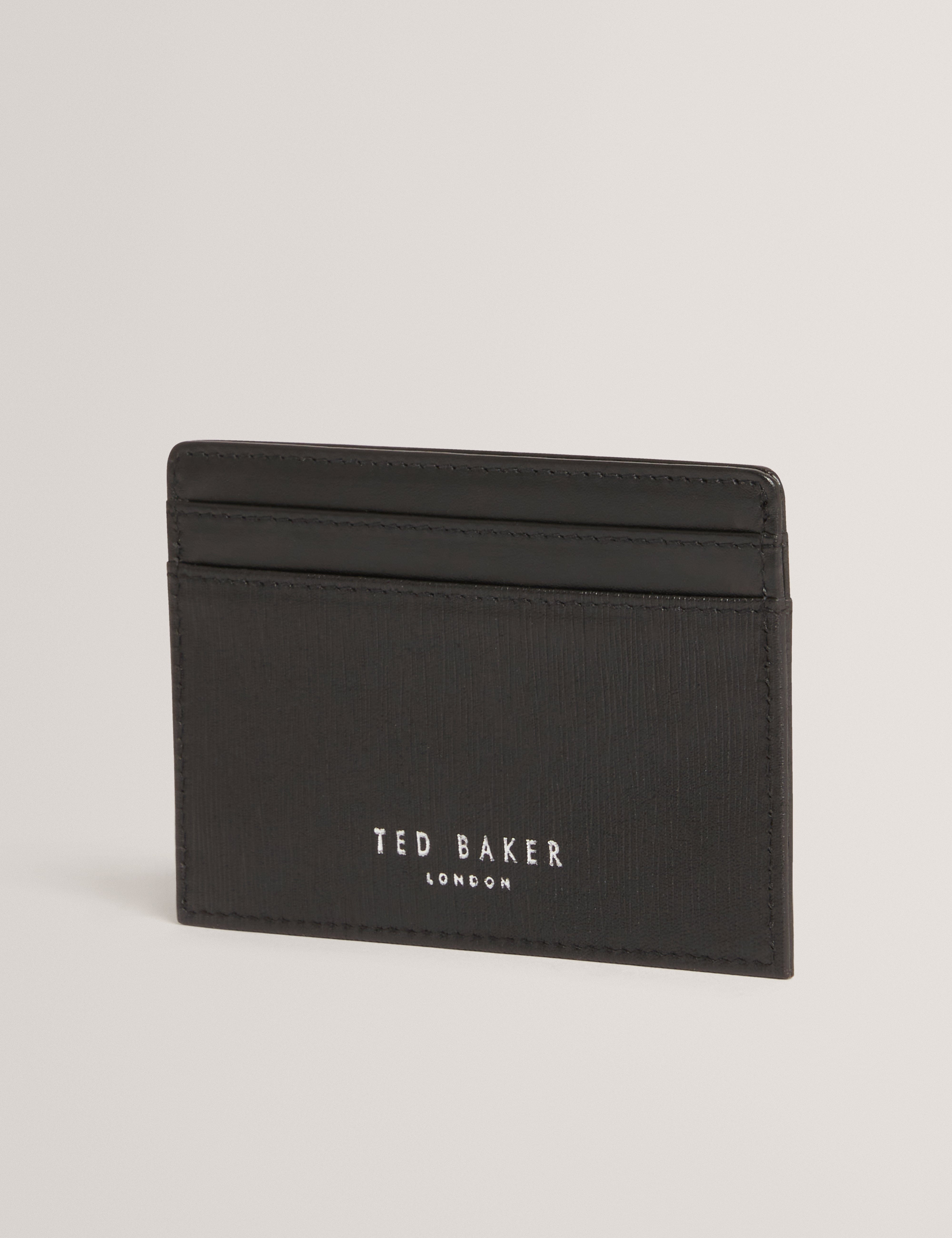 BARK Barnell Bark Texture Leather Keyring Cardholder Black