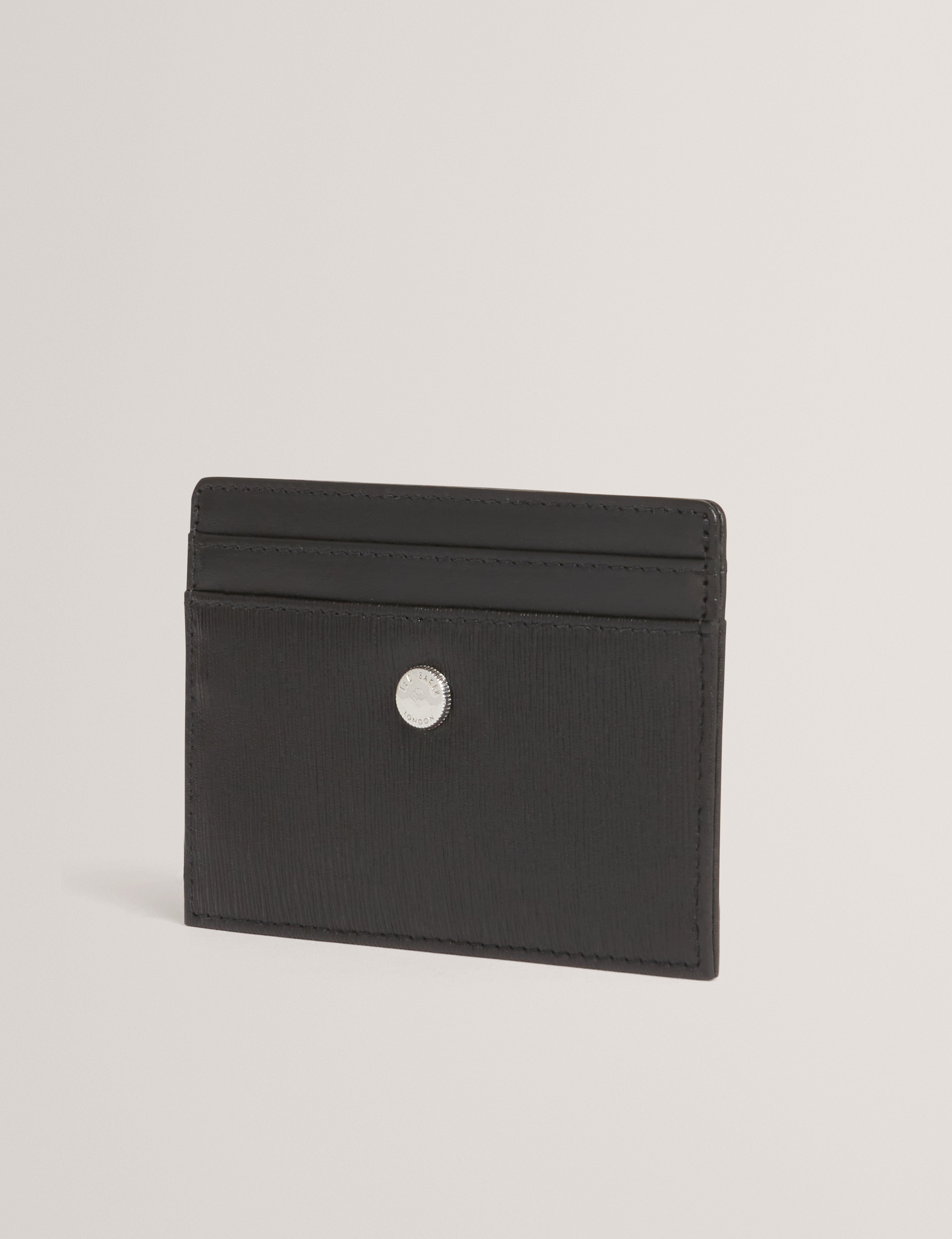 BARK Barnell Bark Texture Leather Keyring Cardholder Black