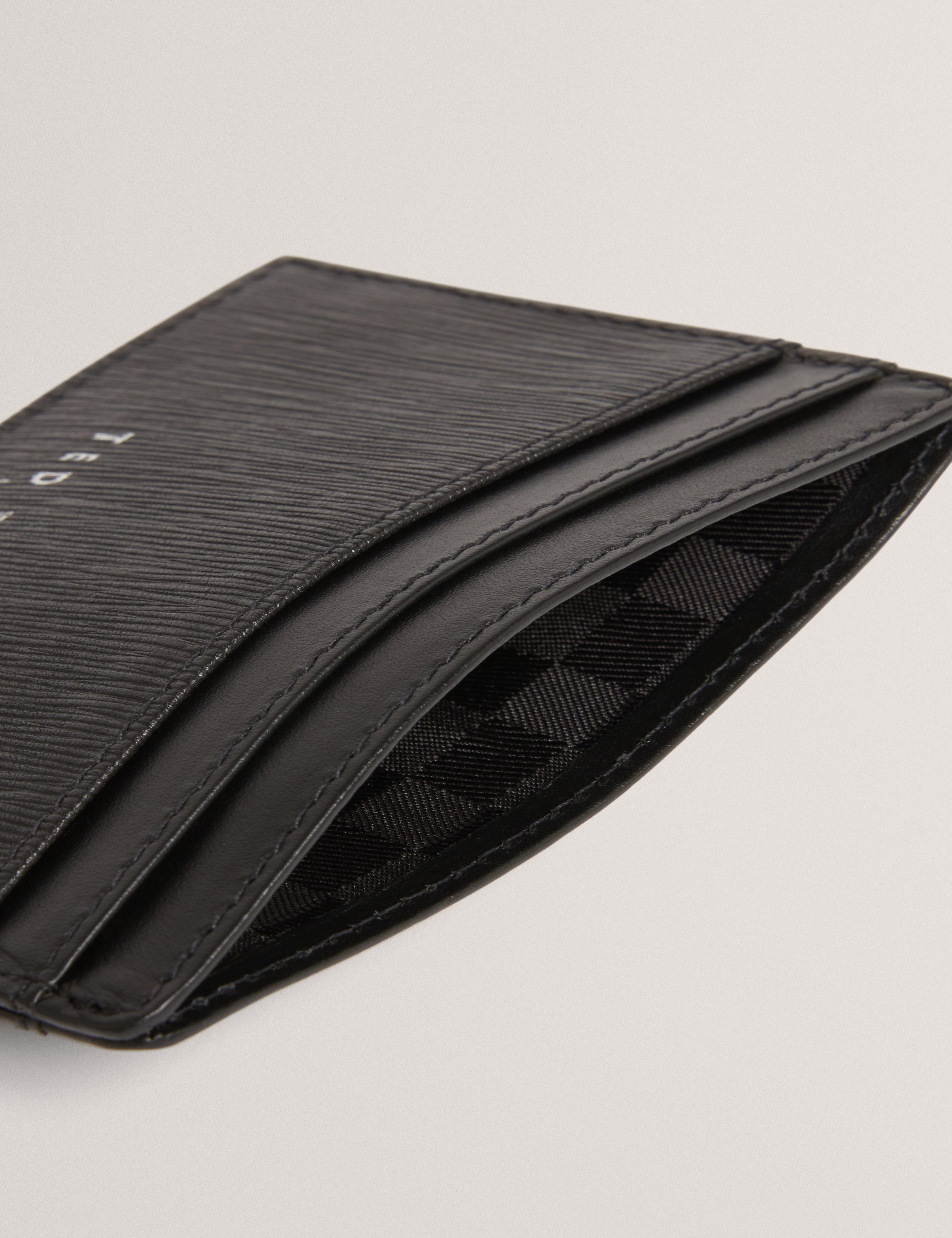 BARK Barnell Bark Texture Leather Keyring Cardholder Black