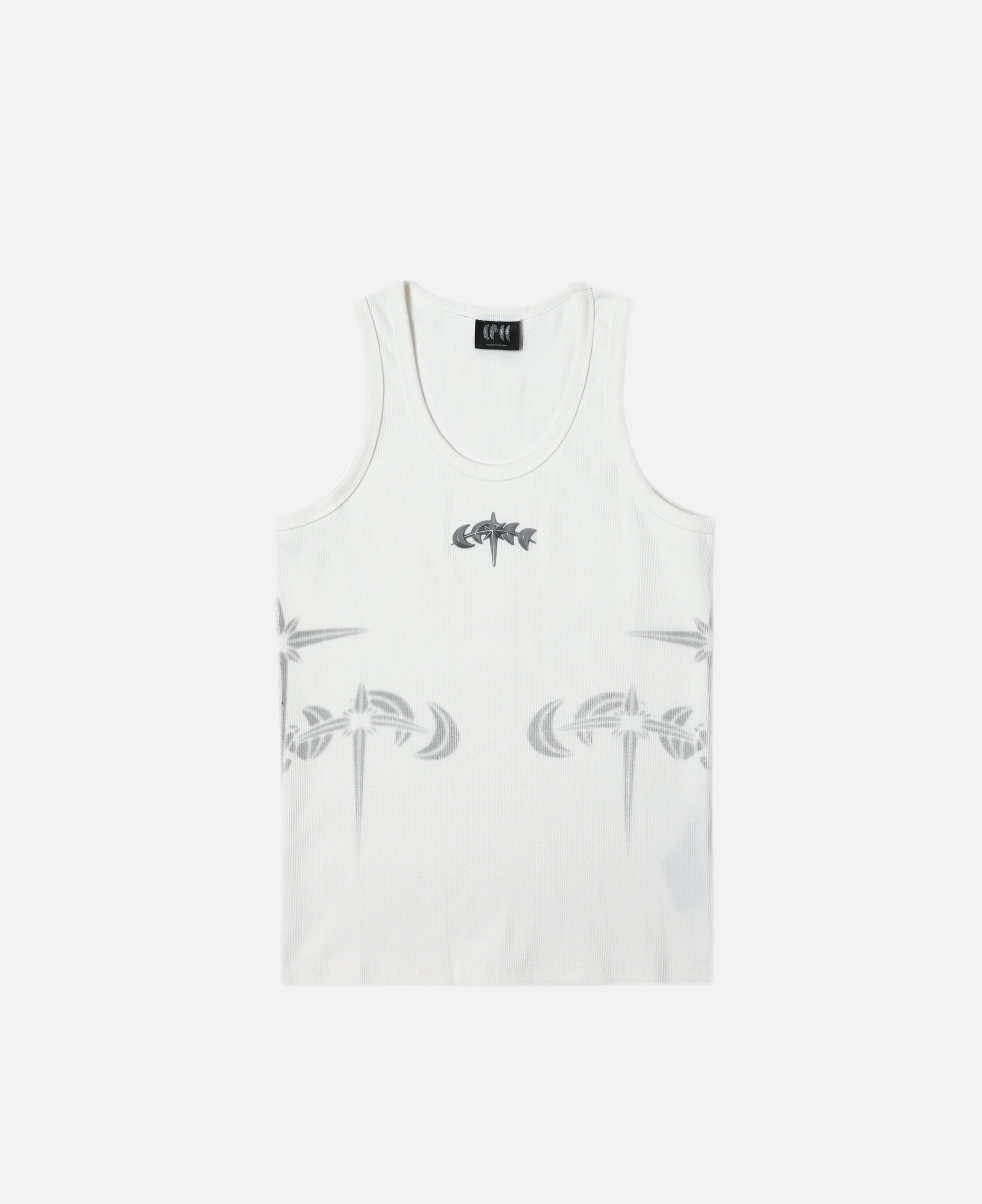Theboyhasnopatience Luminous Dawn Astral Metal Logo Vest (White)