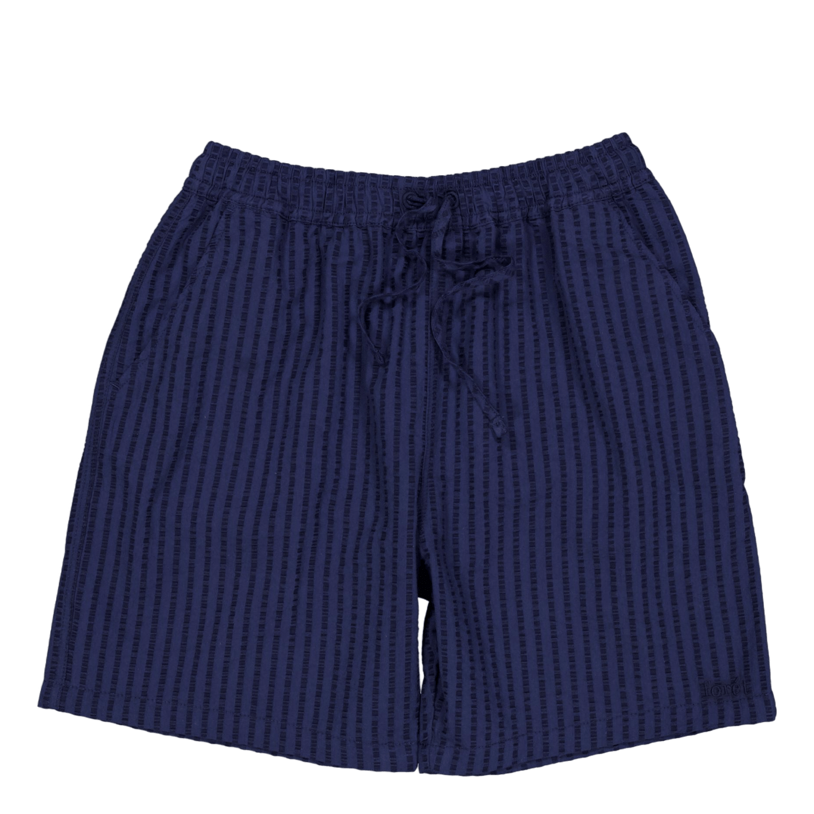 Forét Vole Seersucker Shorts Navy