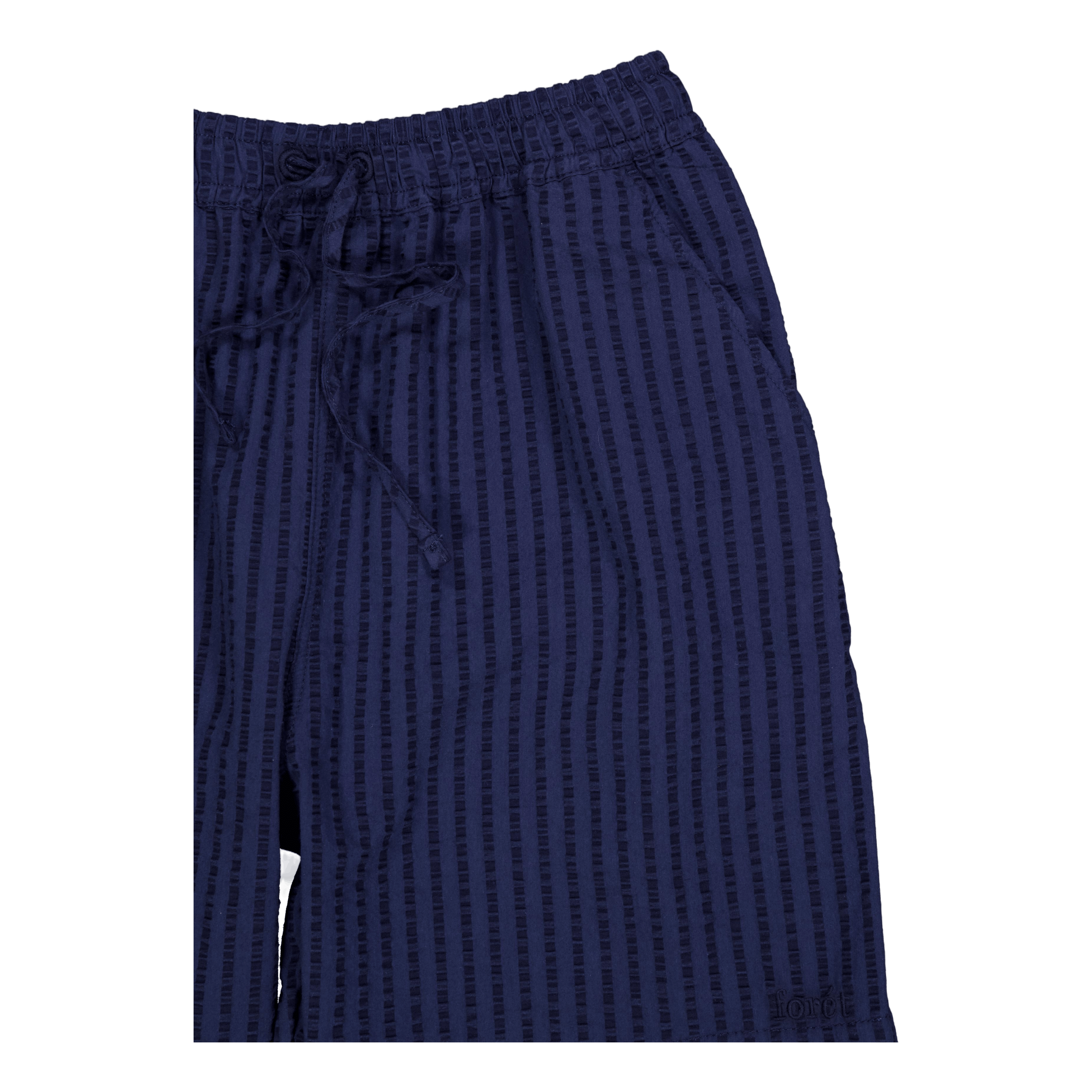 Forét Vole Seersucker Shorts Navy