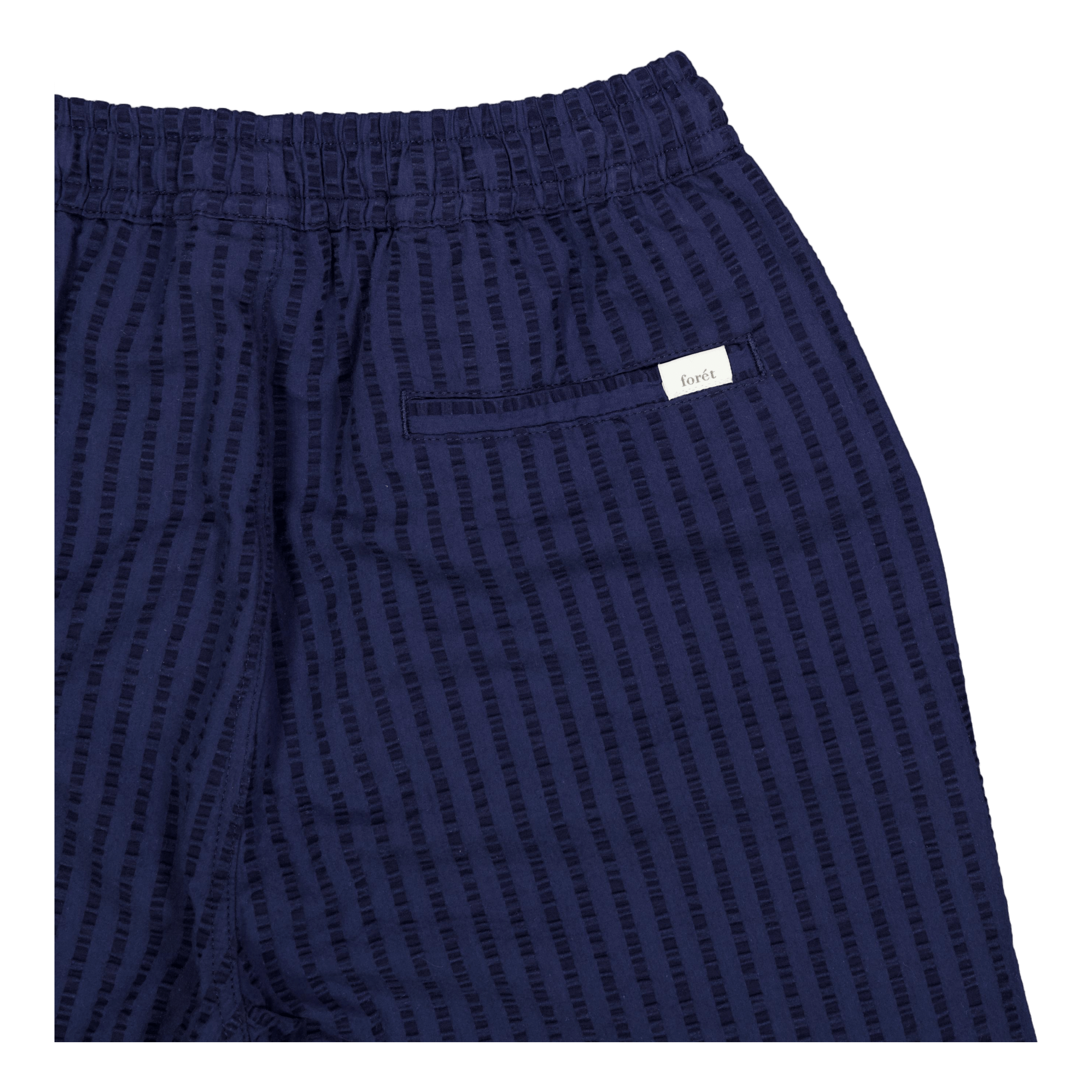 Forét Vole Seersucker Shorts Navy