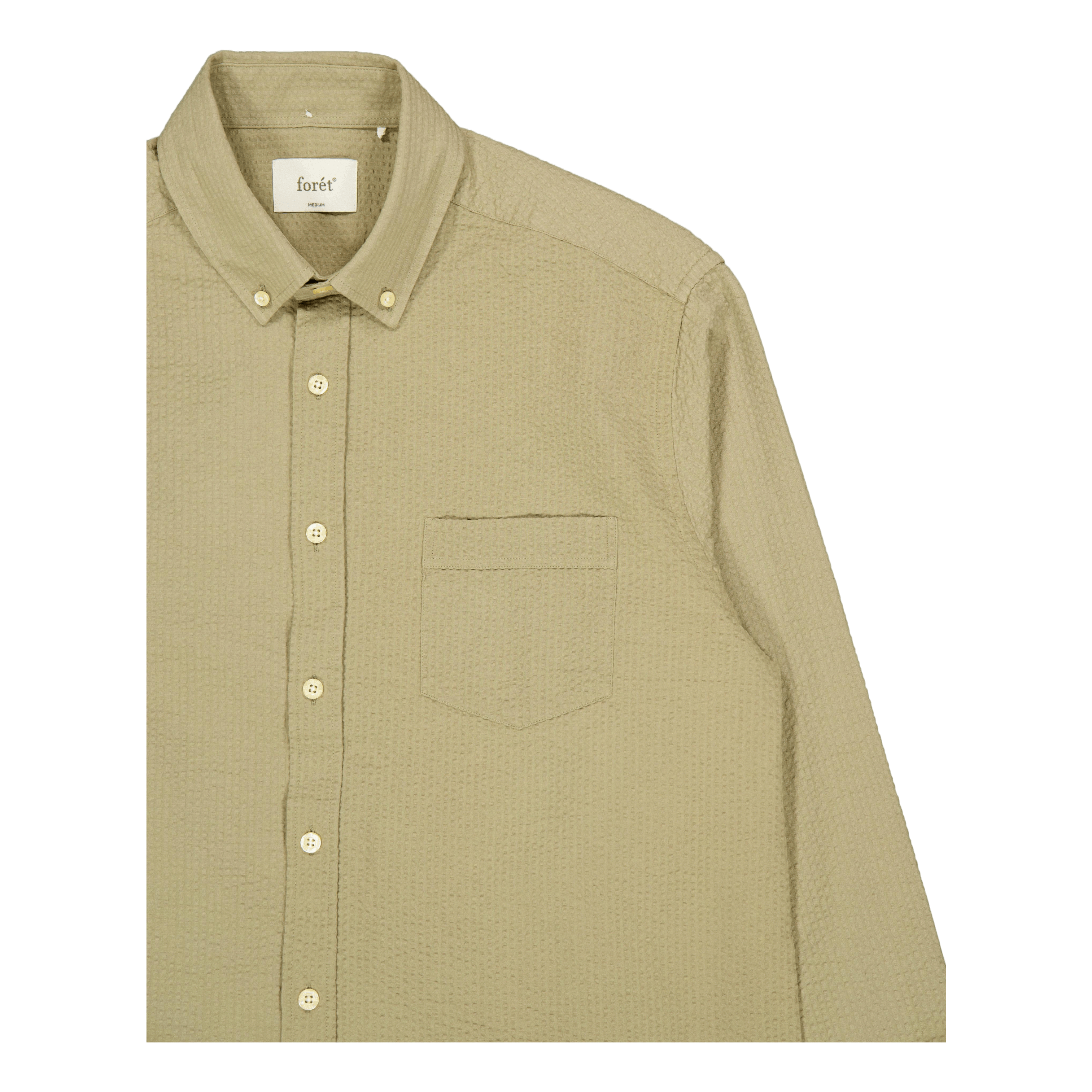 Forét Bush Seersucker Shirt Olive