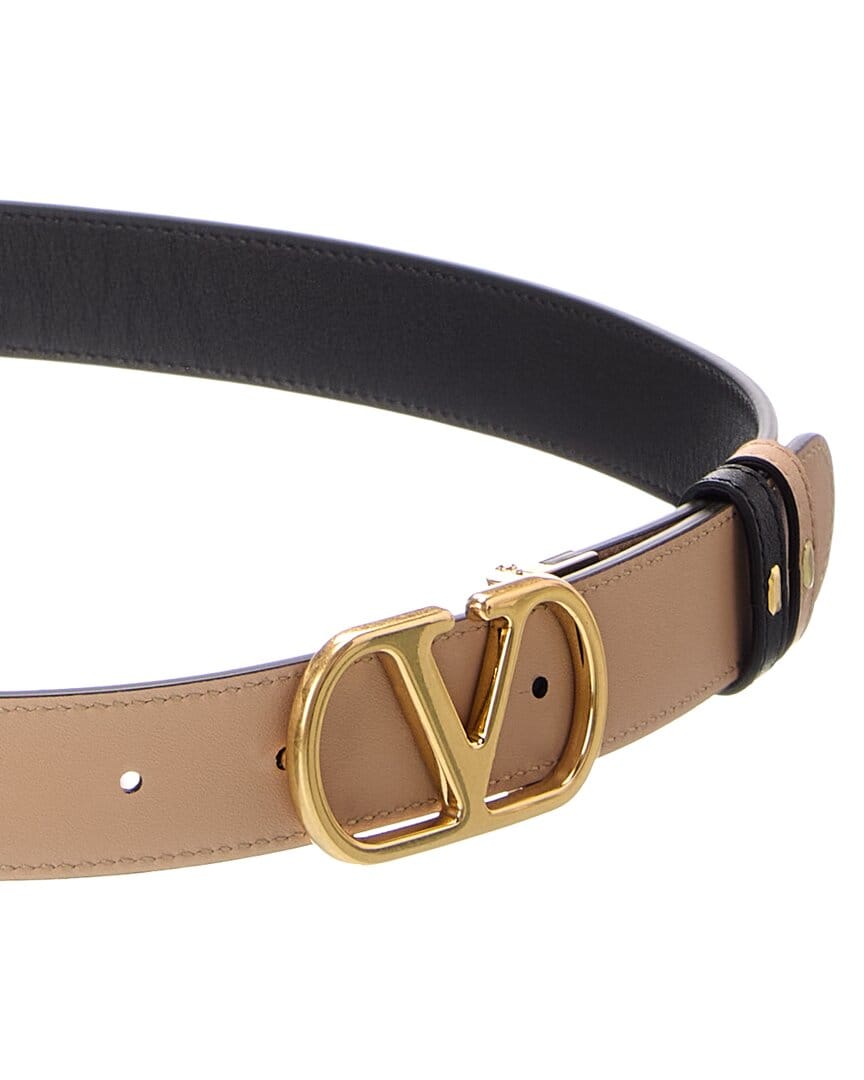 REVERSIBLE Valentino Vlogo Signature Reversible Leather Belt