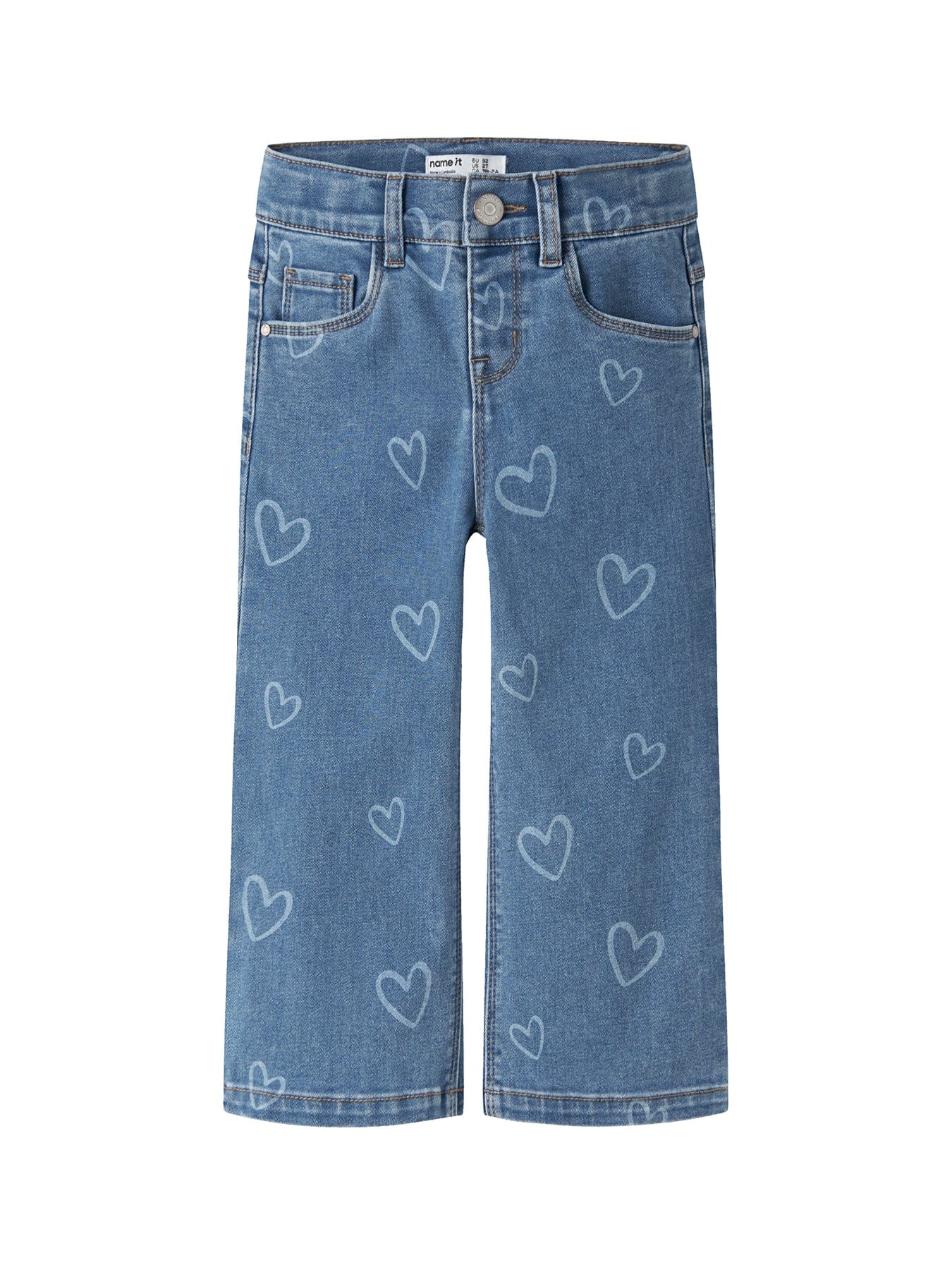Name It Mini Kids' Wide Leg Jeans Blue
