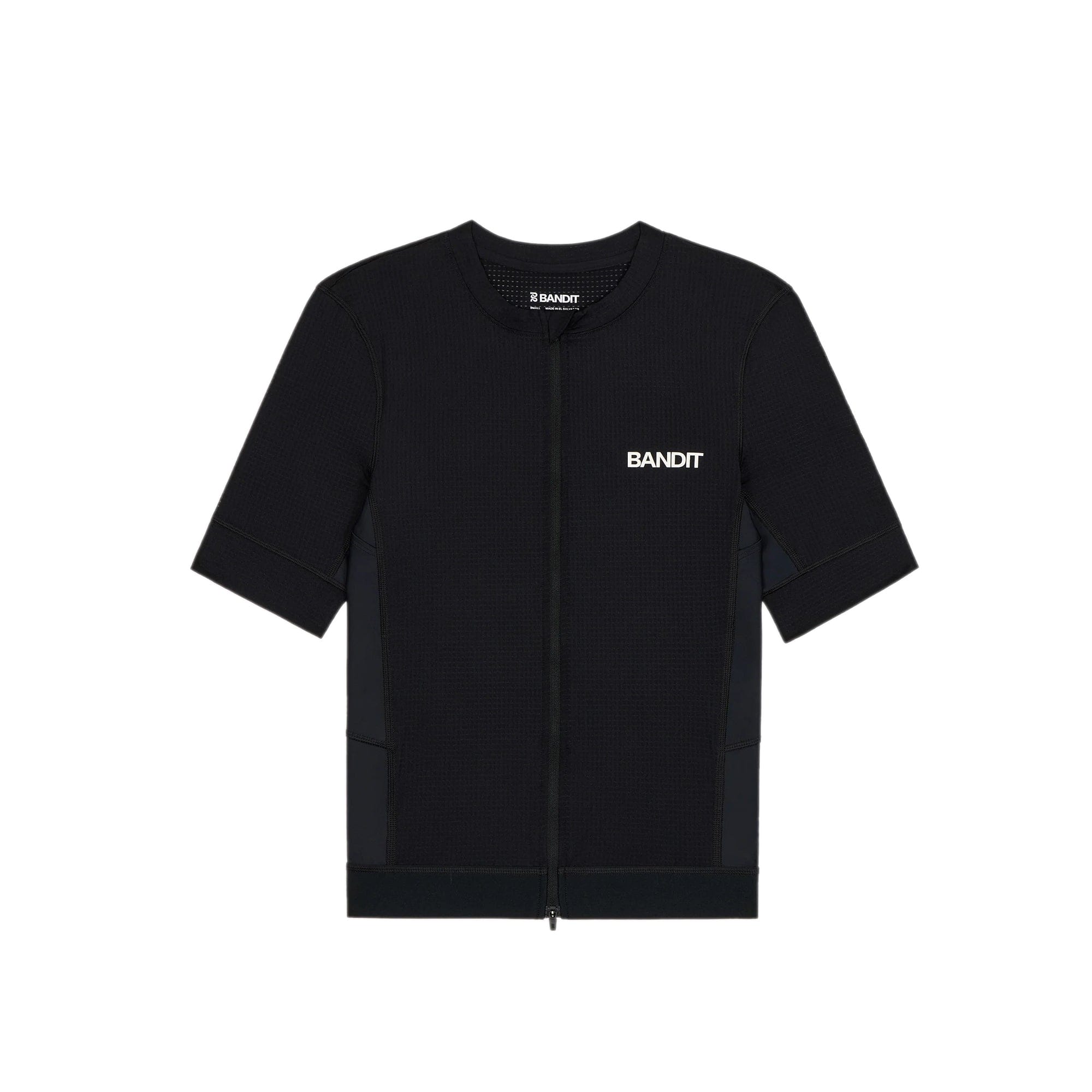 Bandit Running Mens Pieced Short Sleeve Quarter Zip Performance T-Shirt