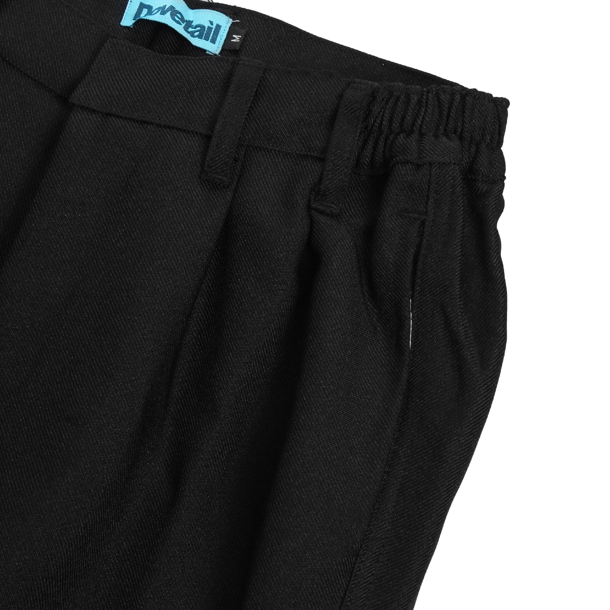 Dovetail Double Pleats Pants - Black