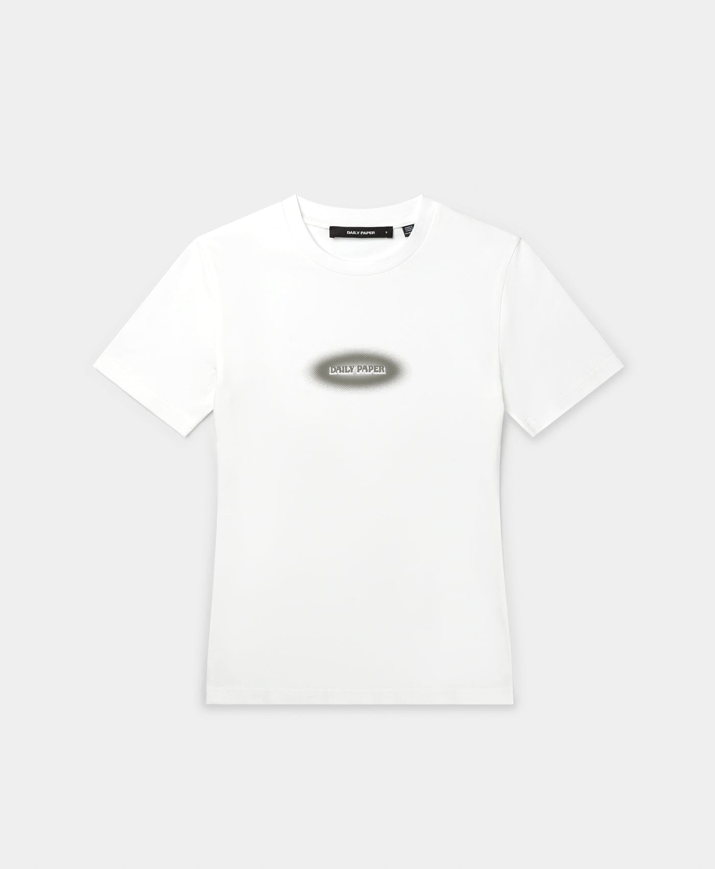 White Dotted Type Fitted T - Shirt