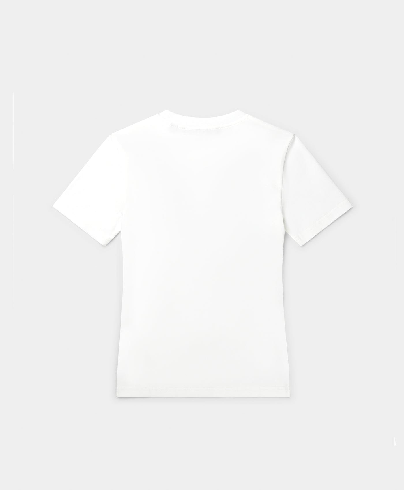 White Dotted Type Fitted T - Shirt